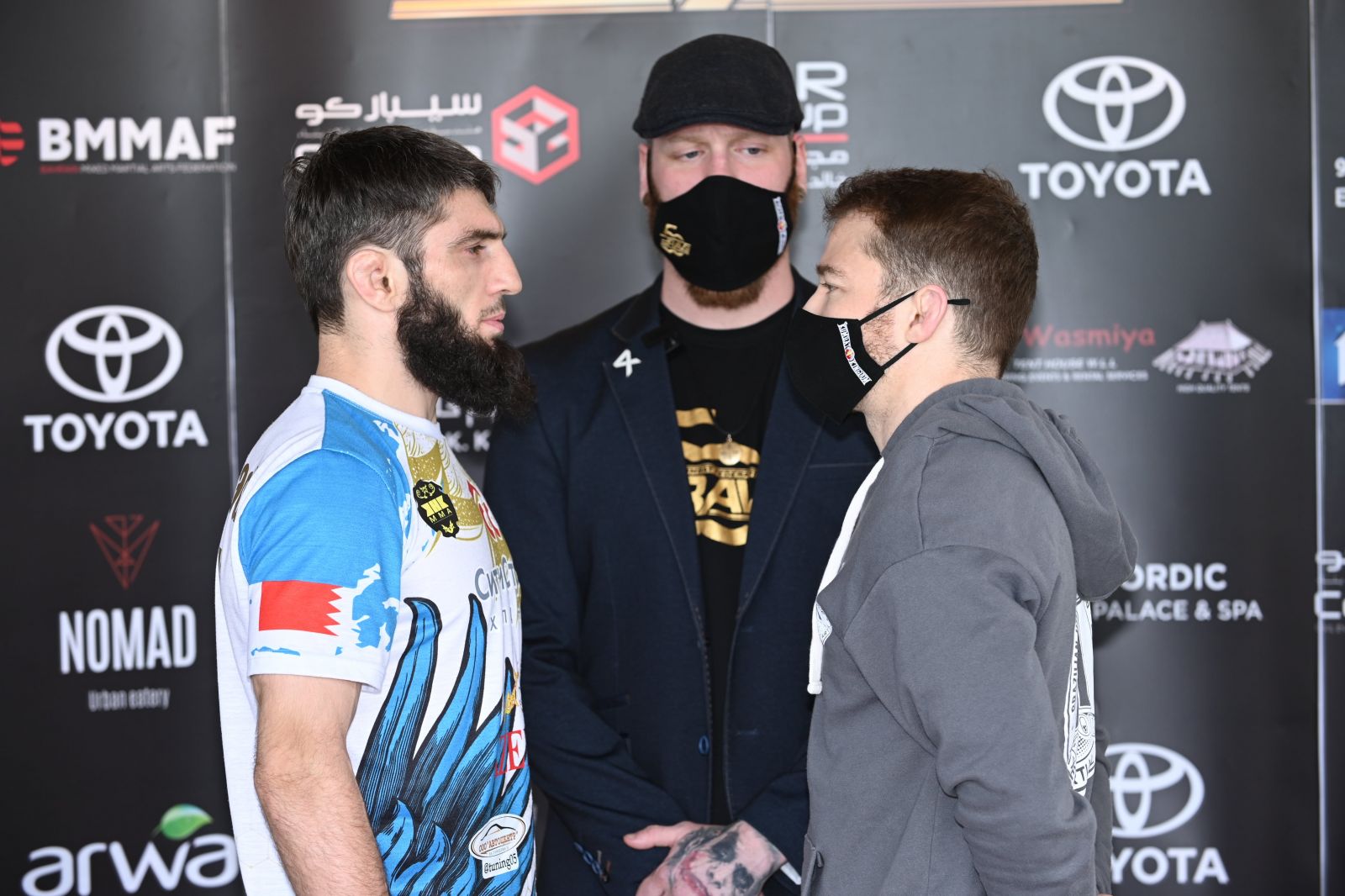 VIDEO Jarrah Al-Silawi and Ismail Naurdiev Come Close To Starting Brawl At BRAVE CF 50 Face-Offs