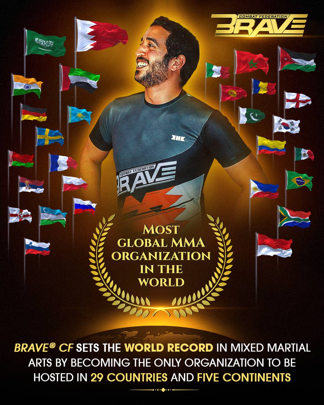 BRAVE CF breaks world record for MMA company with events hosted in more countries