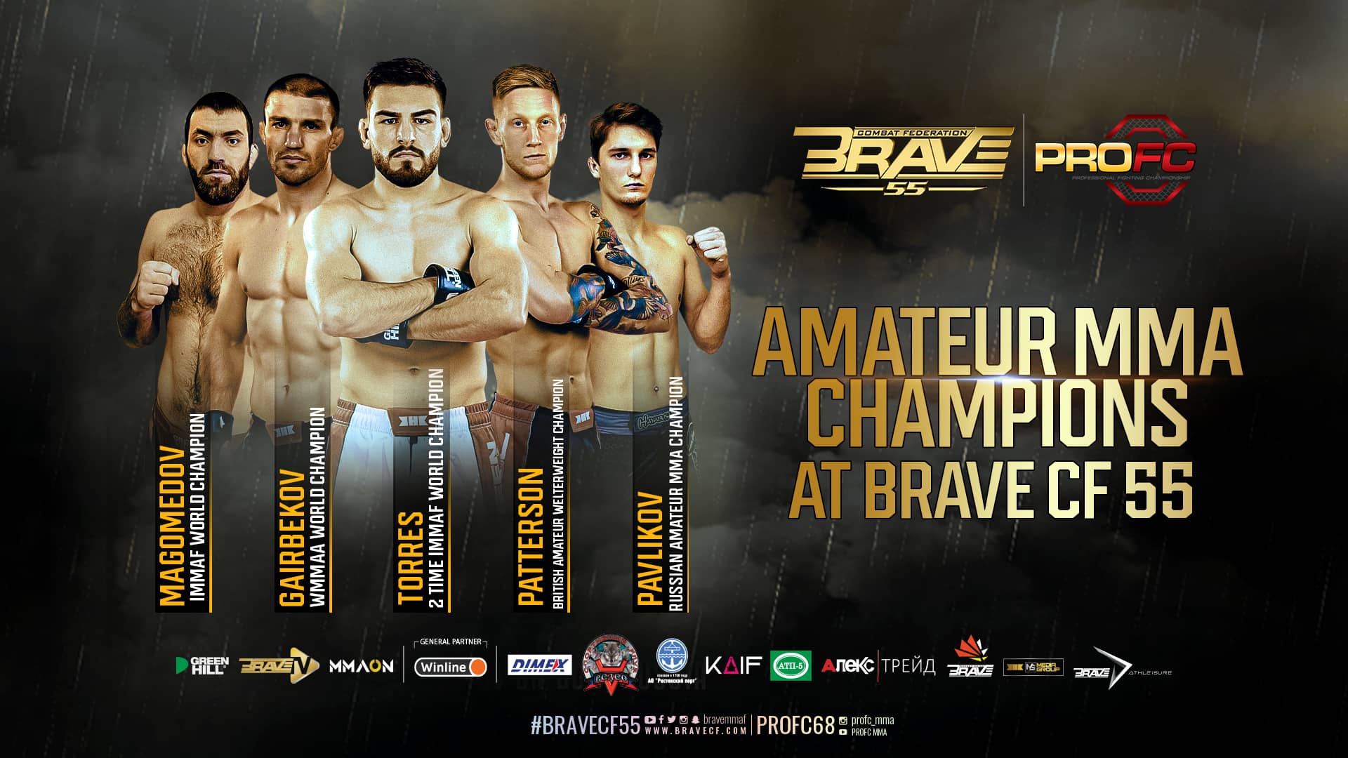 Five Former Amateur MMA Champs At BRAVE CF 55