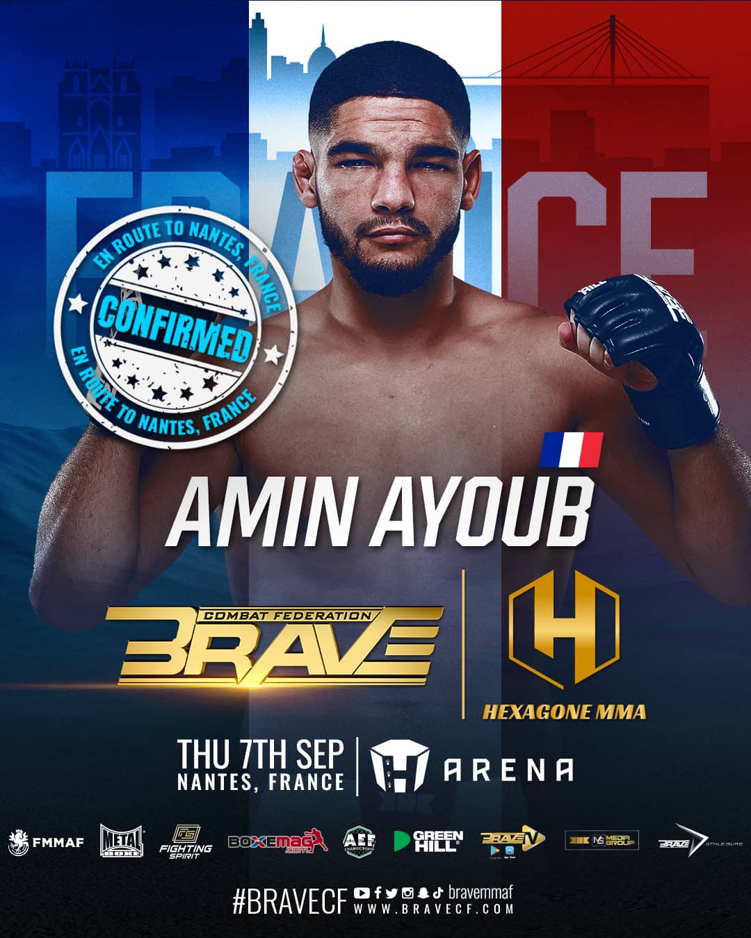 Amin Ayoub is back! Former BRAVE CF champion returns for France debut in Nantes
