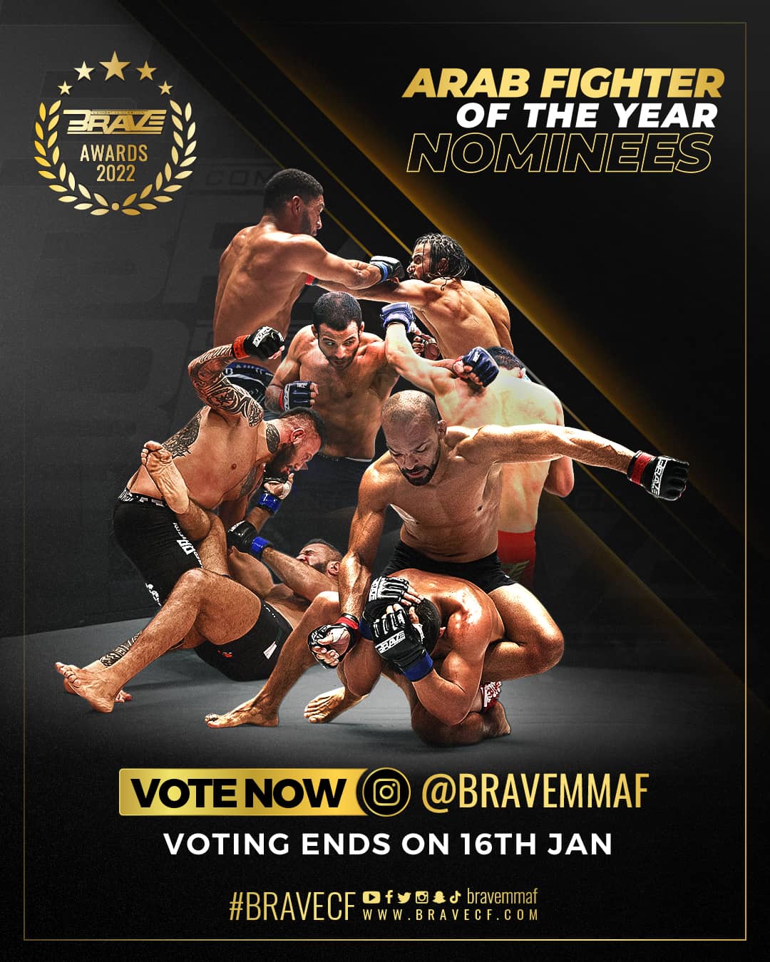 BRAVE CF announces final nominees for BRAVE CF Arab Awards