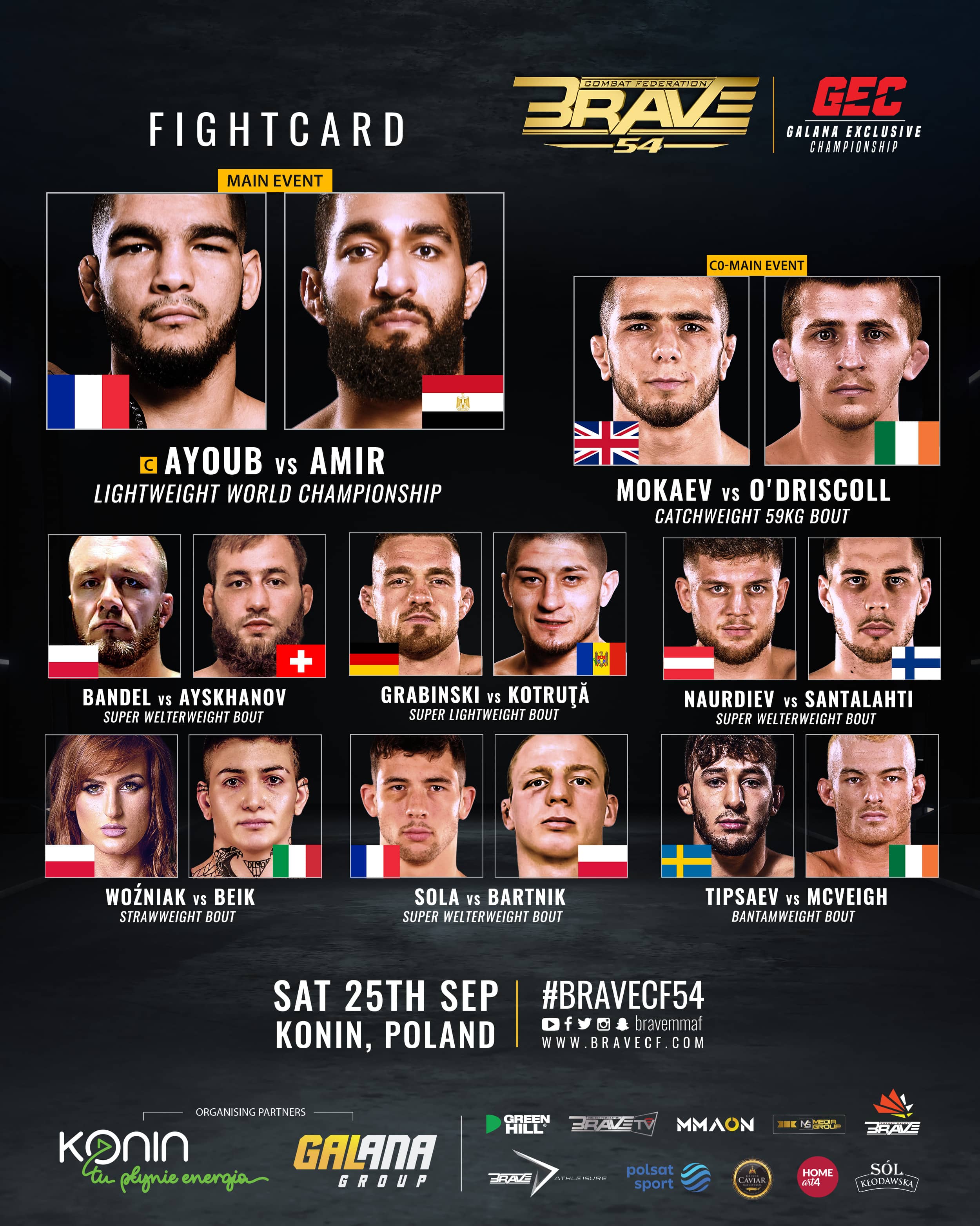 BRAVE CF Rounds Up Card For Maiden Trip To Poland With 12 Nations Represented