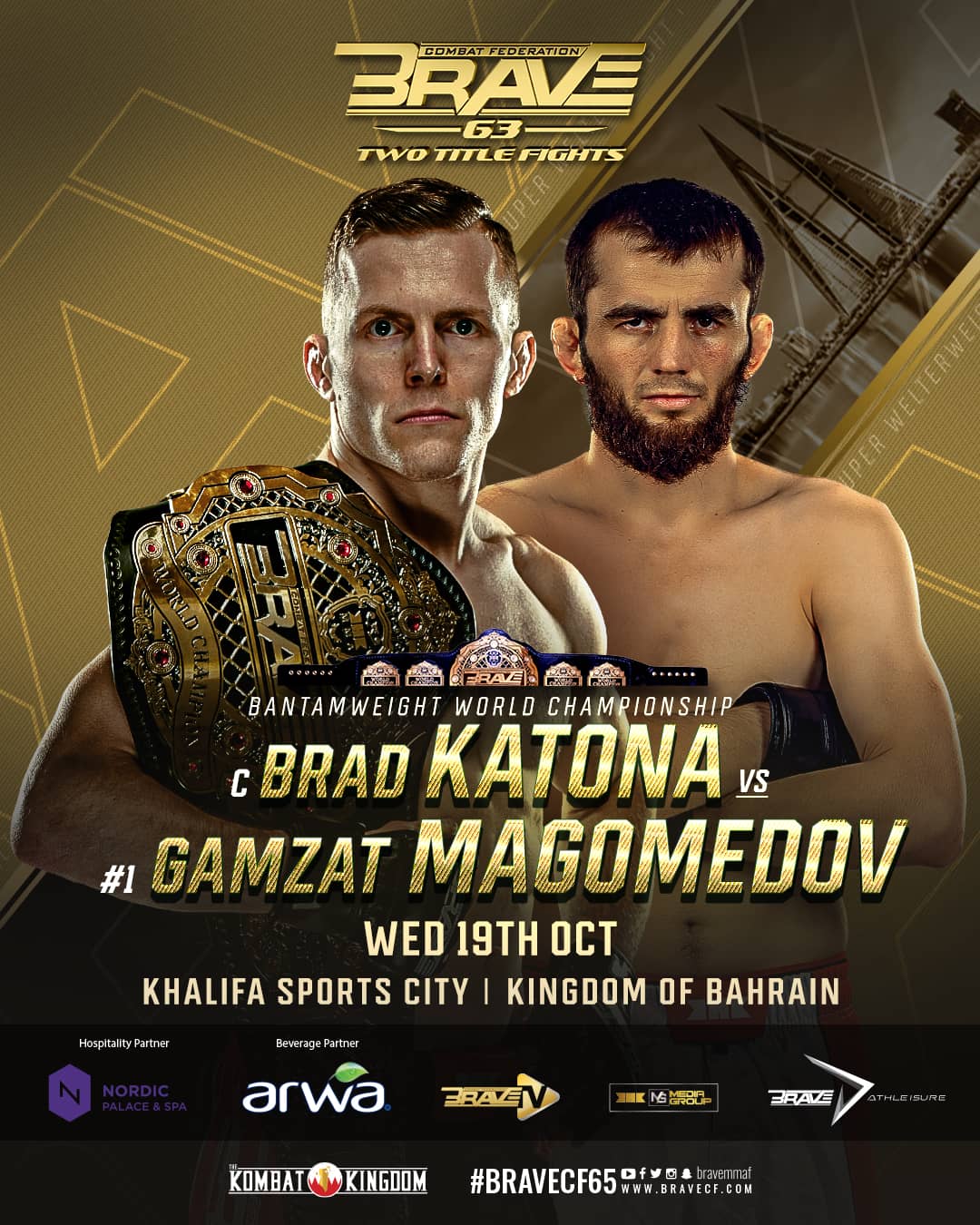 BRAVE CF 63: Katona takes on Magomedov in battle that puts opposite approaches to the test