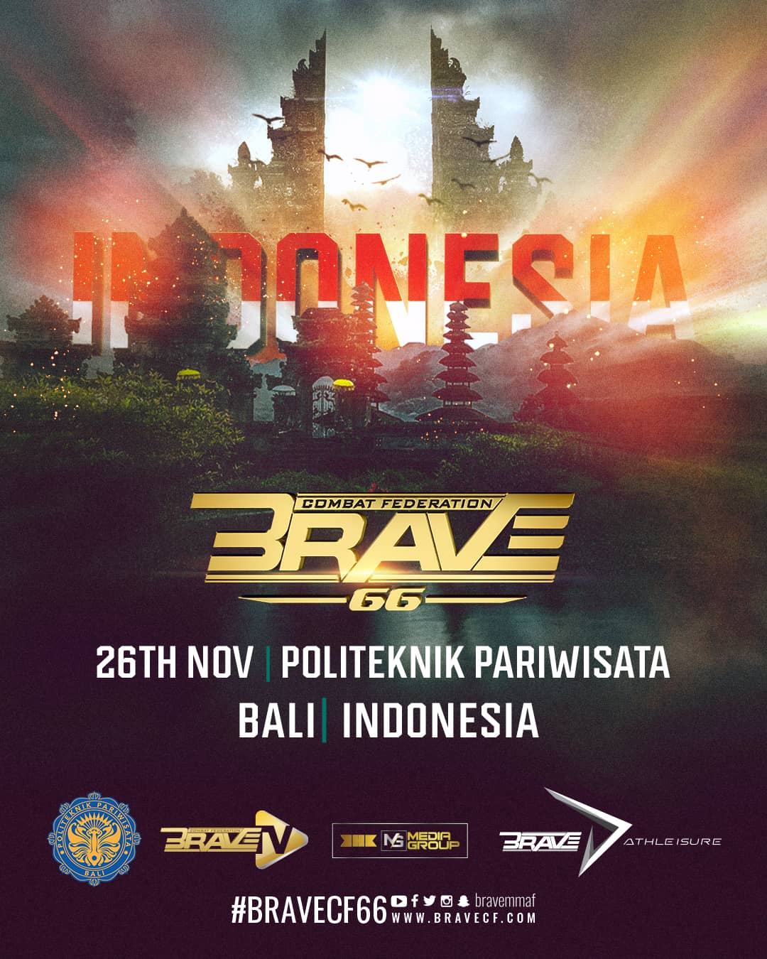 BRAVE CF announces much-anticipated return to Indonesia for 66th event