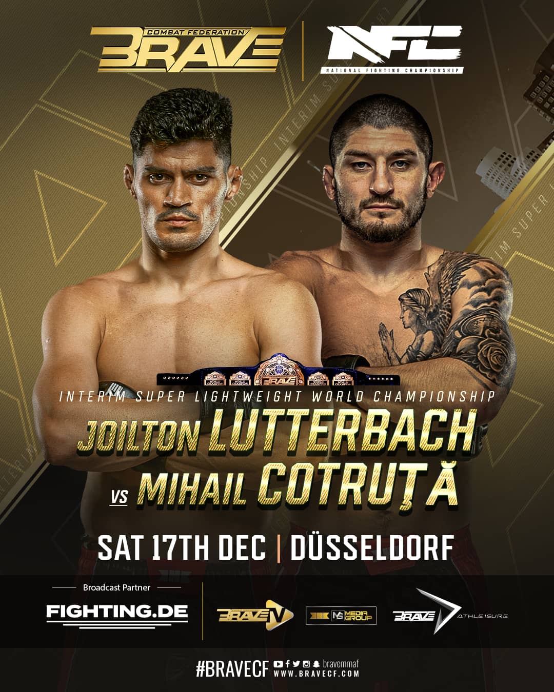 Lutterbach vs Cotruta: BRAVE CF Germany to feature interim world title clash at Super Lightweight