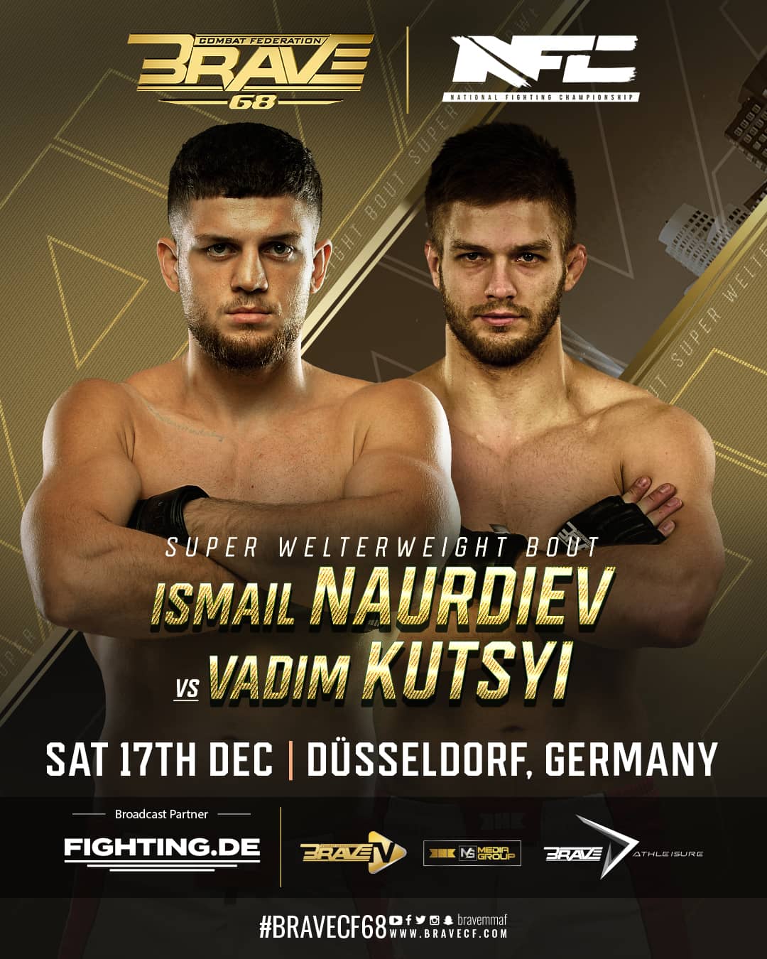 Naurdiev and Kutsyi set for epic showdown in Dusseldorf at BRAVE CF 68