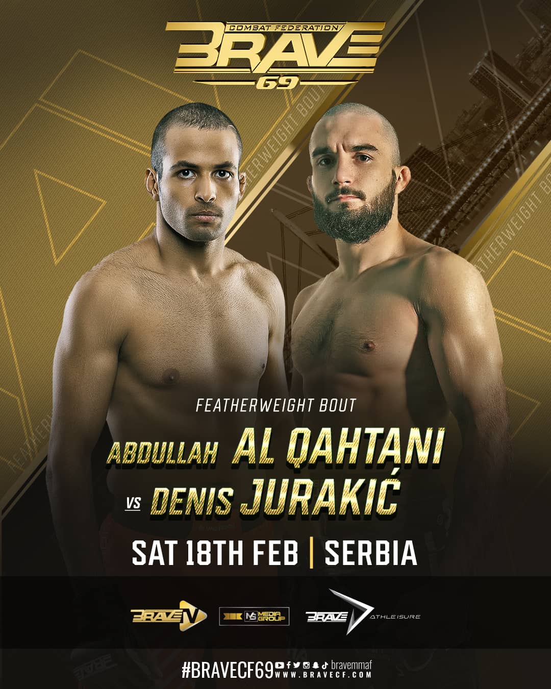 Abdullah Al-Qahtani returns to BRAVE CF, faces Denis Jurakic in Serbia