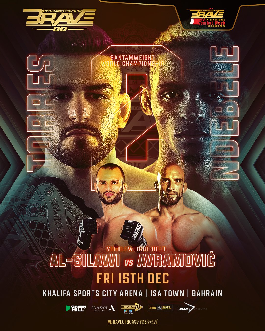 Rematch of the year set! Jose Torres vs Nkosi Ndebele 2 to headline BRAVE CF 80