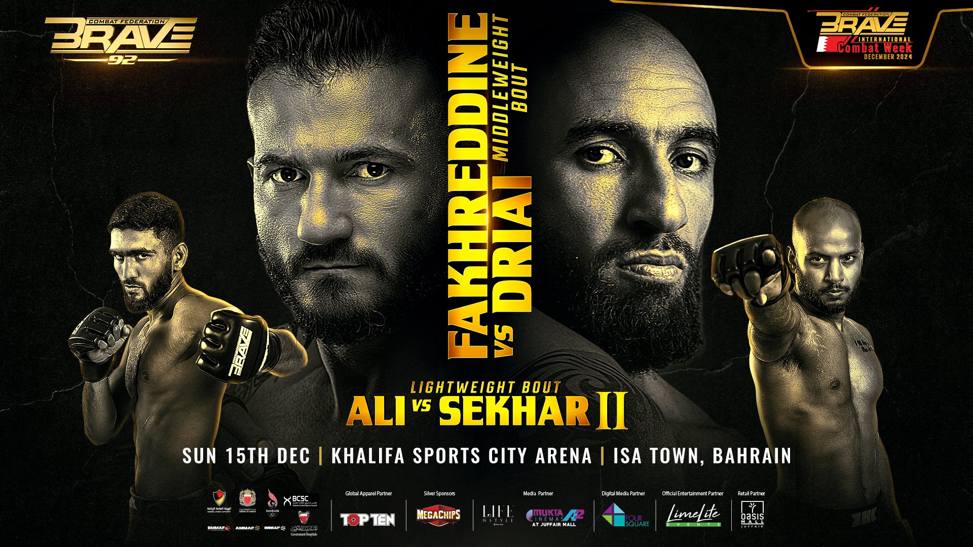 BRAVE Combat Federation’s return to Bahrain gets bigger with BRAVE CF 92