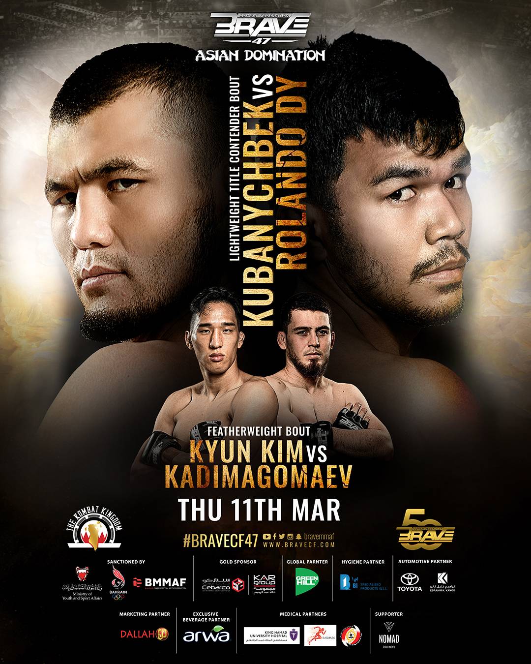 Kyrgyz hero Kubanychbek eager for shot at Amin Ayoub after BRAVE CF 47, welcomes Dys challenge