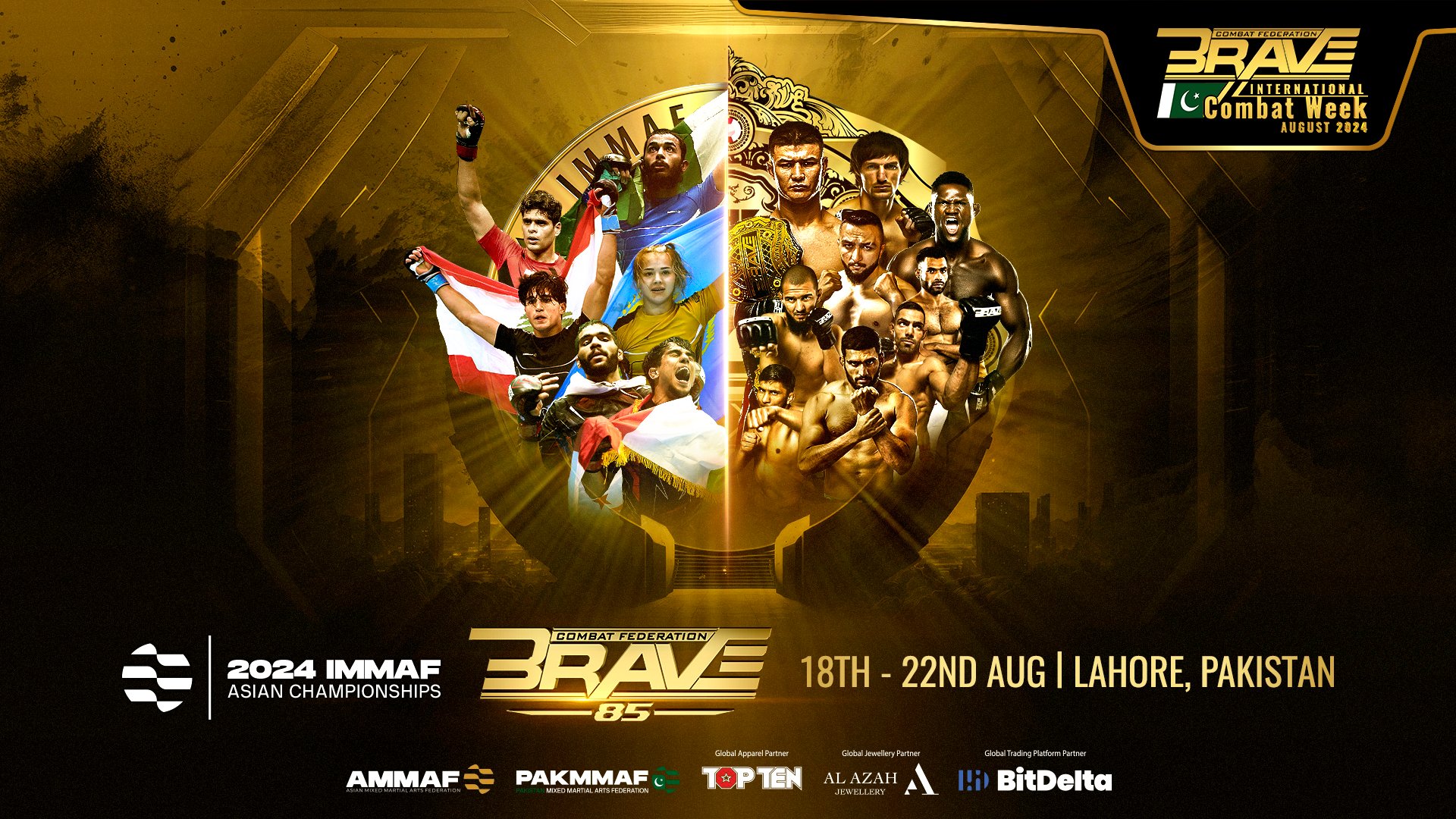 BRAVE International Combat Week to take over Pakistan in association with IMMAF Asian Championships