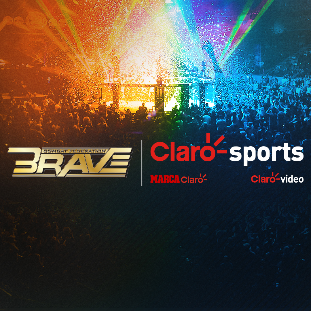 BRAVE CF announces groundbreaking broadcast deal with Claro Sports, owned  by the largest telecom company in Latin America, image size:1080x1080