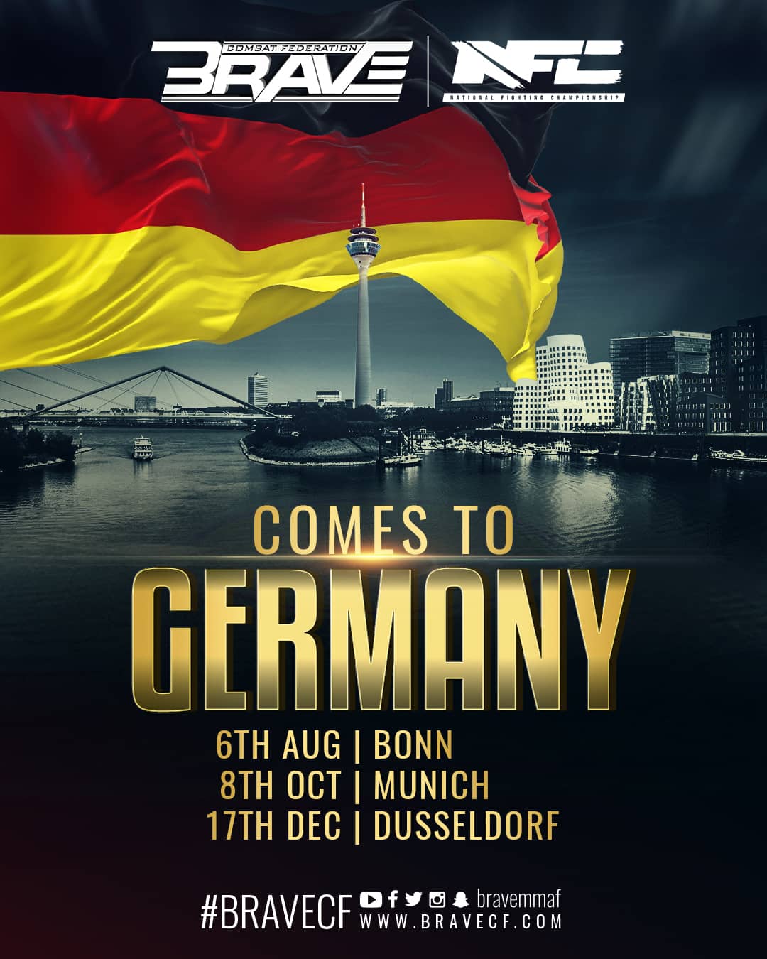 BRAVE CF Updates Dates for Germany Events in Association With NFC