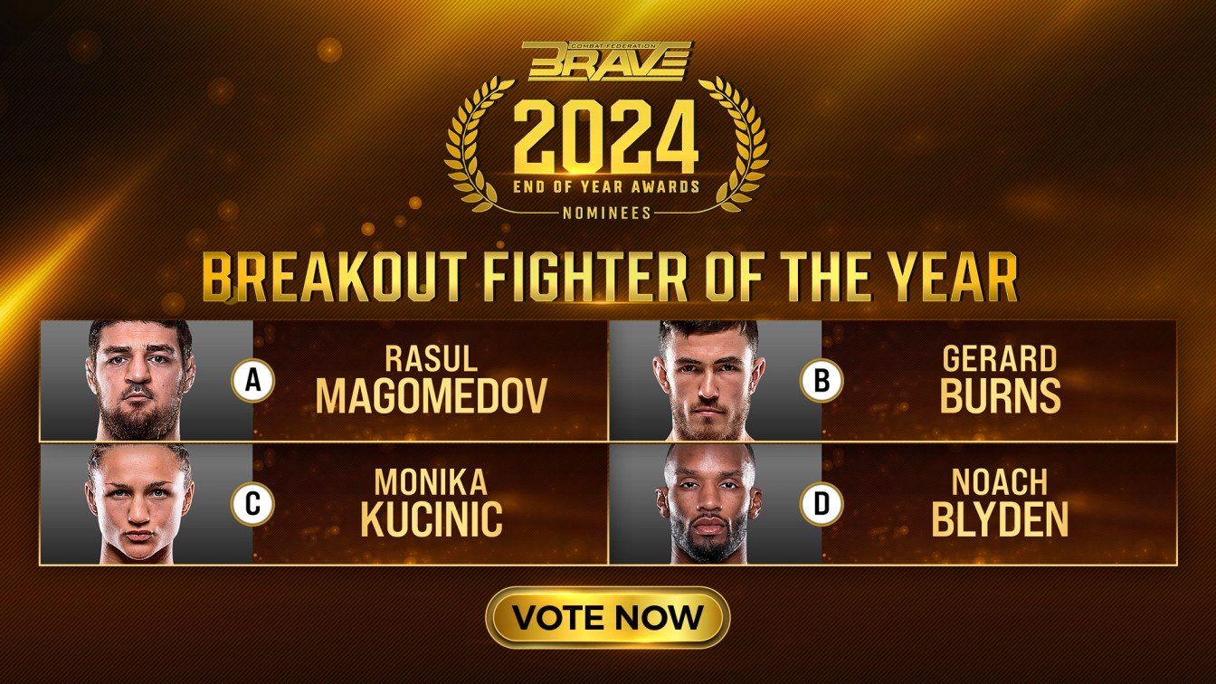 BRAVE CF Awards: BRAVE Combat Federation announces four nominees for Breakout Fighter of the Year
