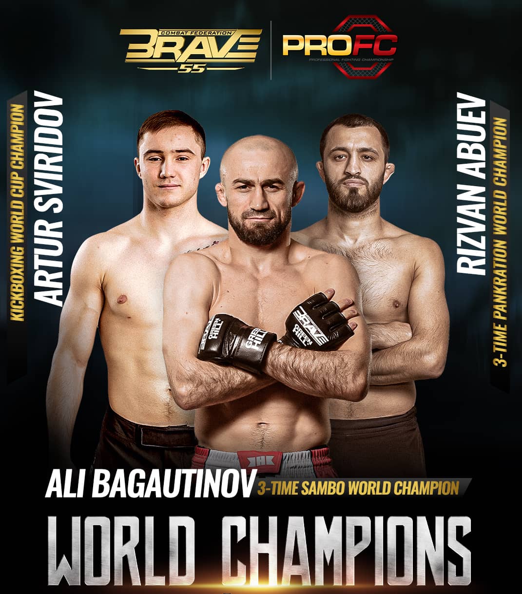 Three World Champions From Different Martial Arts Look To Shine At BRAVE CF 55