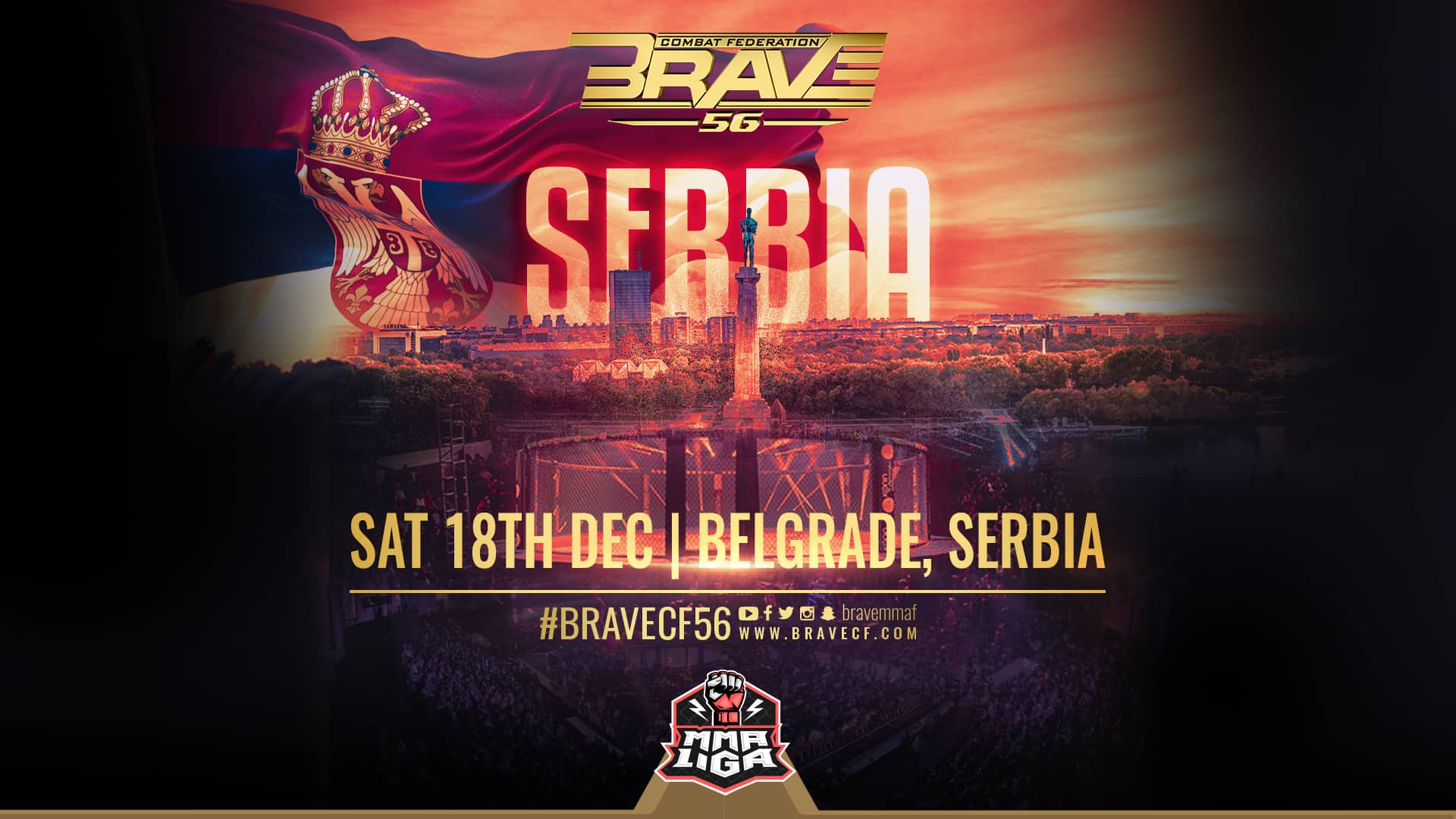 BRAVE CF lands in Serbia for the first time to close 2021 in style with BRAVE CF 56