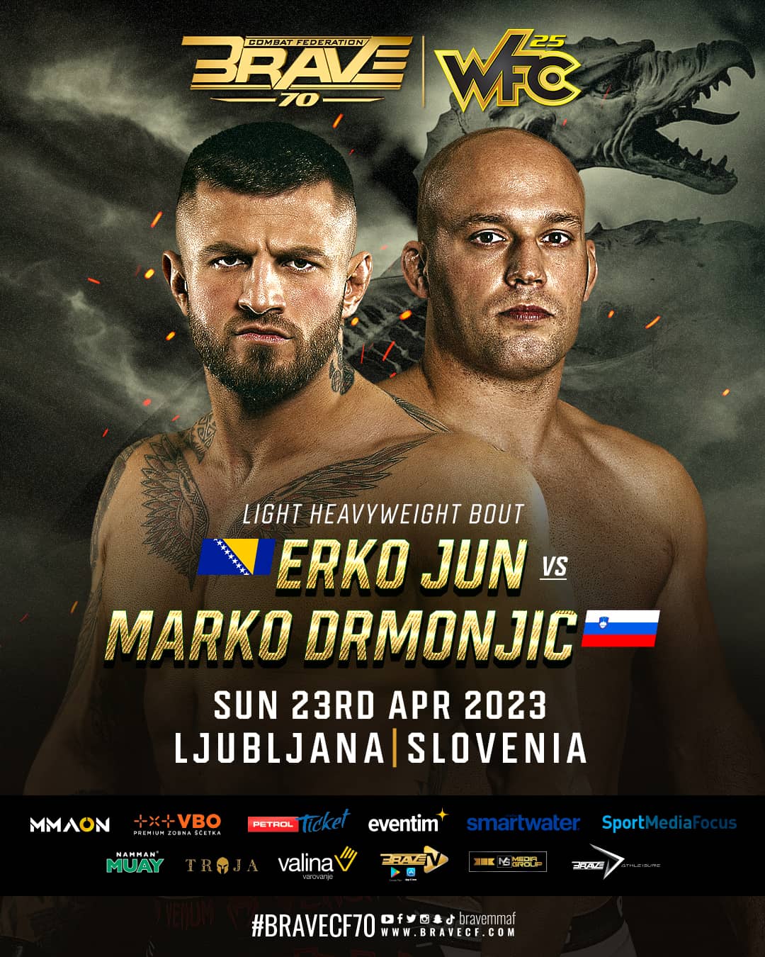 Superstar Erko Jun set to face Marko Drmonjic in the main event of BRAVE CF 70