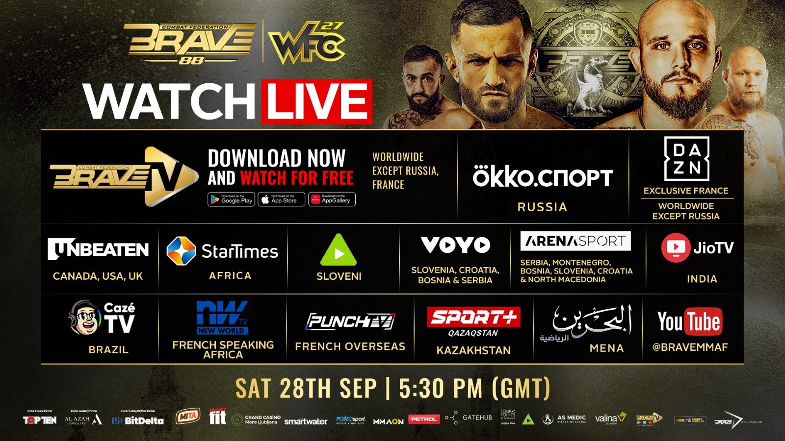 BRAVE CF 88 TONIGHT: Start time, where to watch and more
