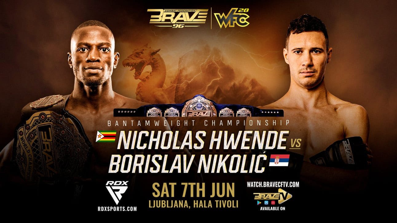 BRAVE CF 96: Hwende Defends BRAVE CF Bantamweight World Championship Against Serbia's Nikolic