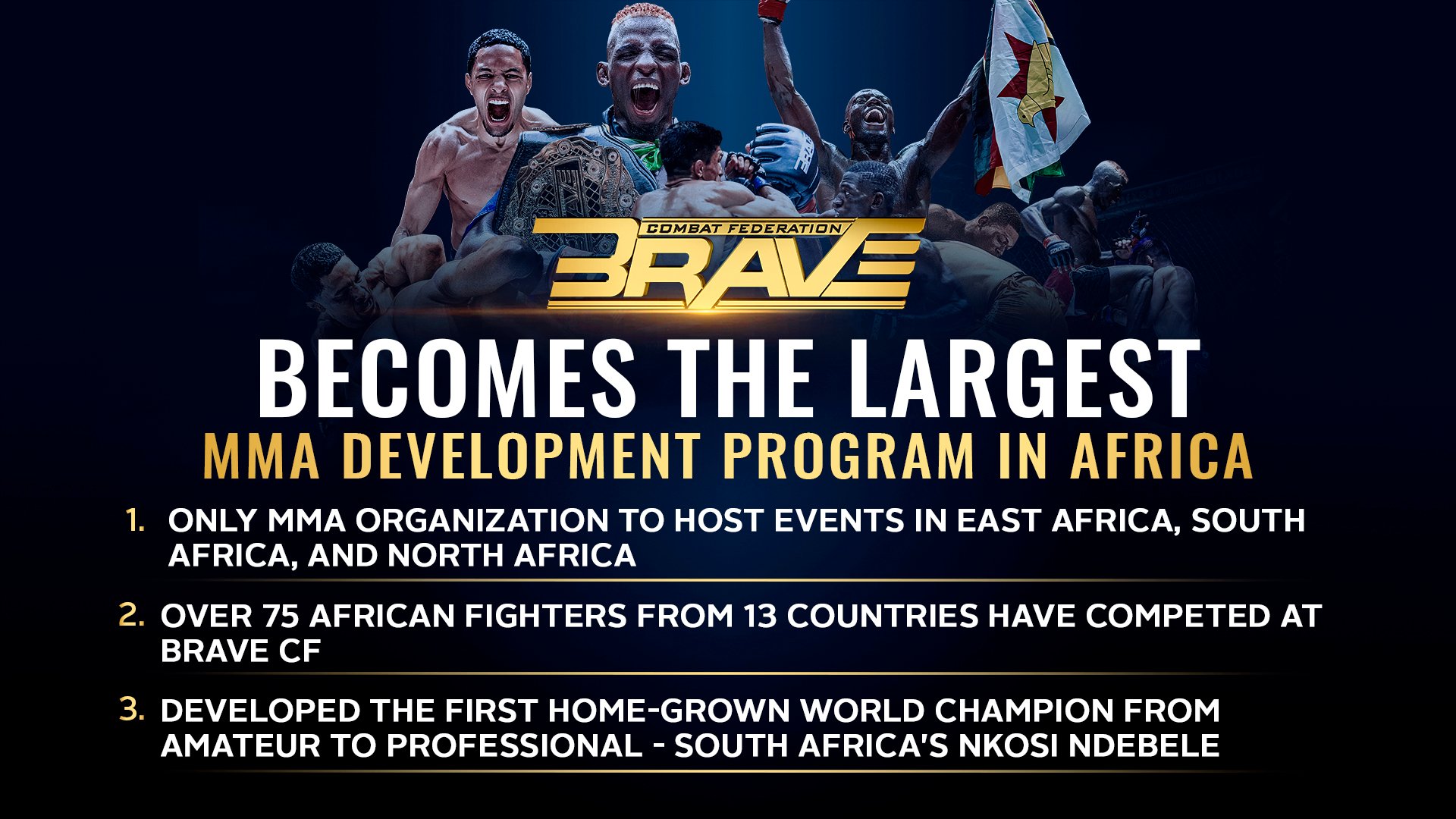 BRAVE CF breaks records with show in Mauritius, becomes largest MMA development program in Africa