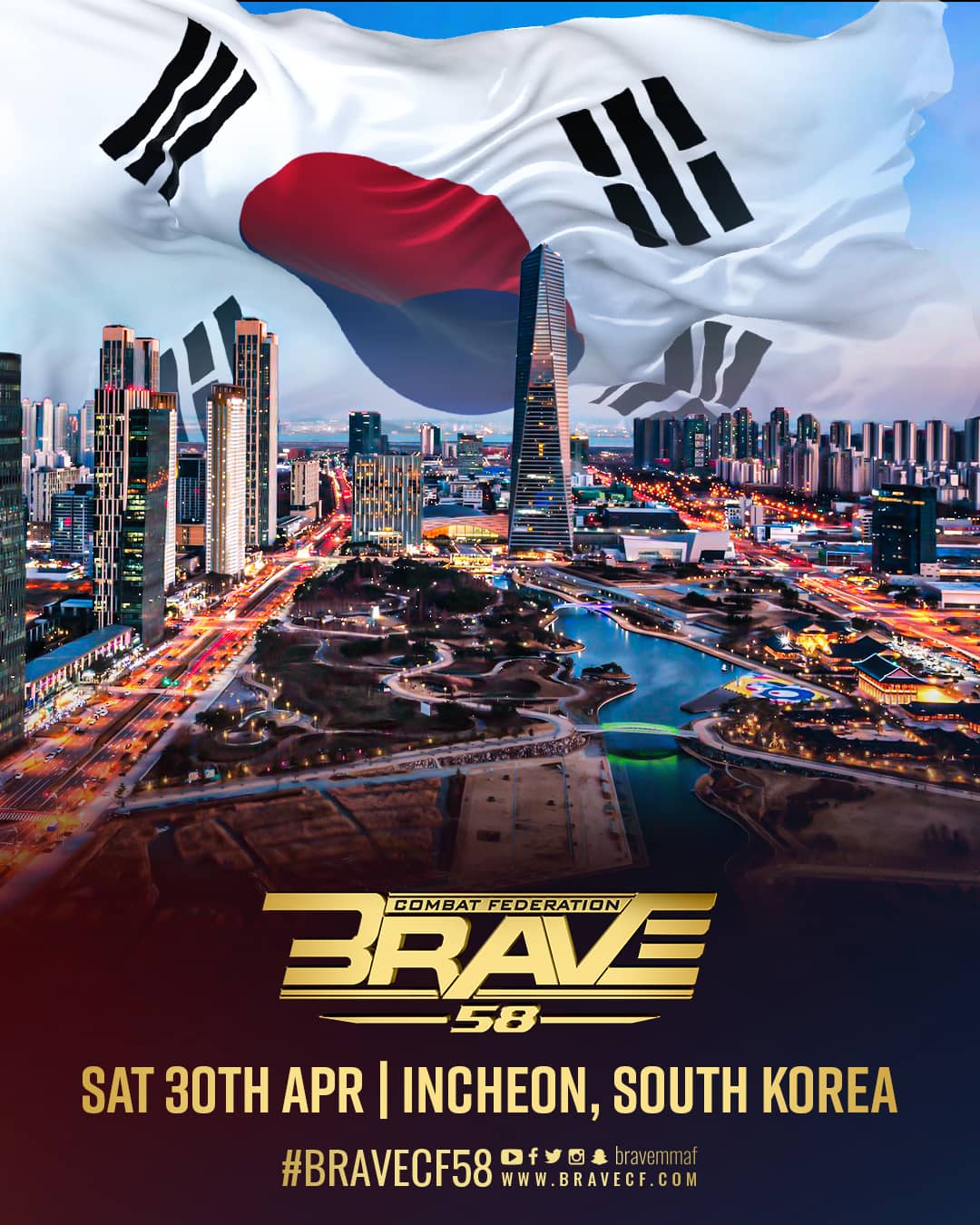 BRAVE CF Announces South Korea Will Become 26th Nation To Host Event