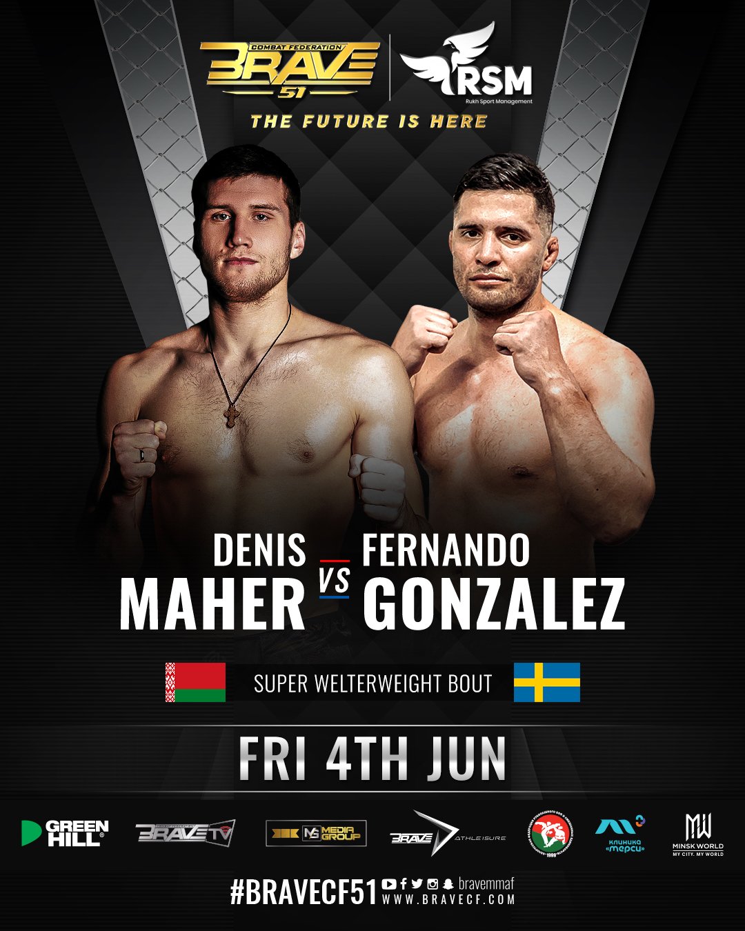 Belarus star Denis Maher draws new opponent, takes on Fernando Gonzalez at BRAVE CF 51
