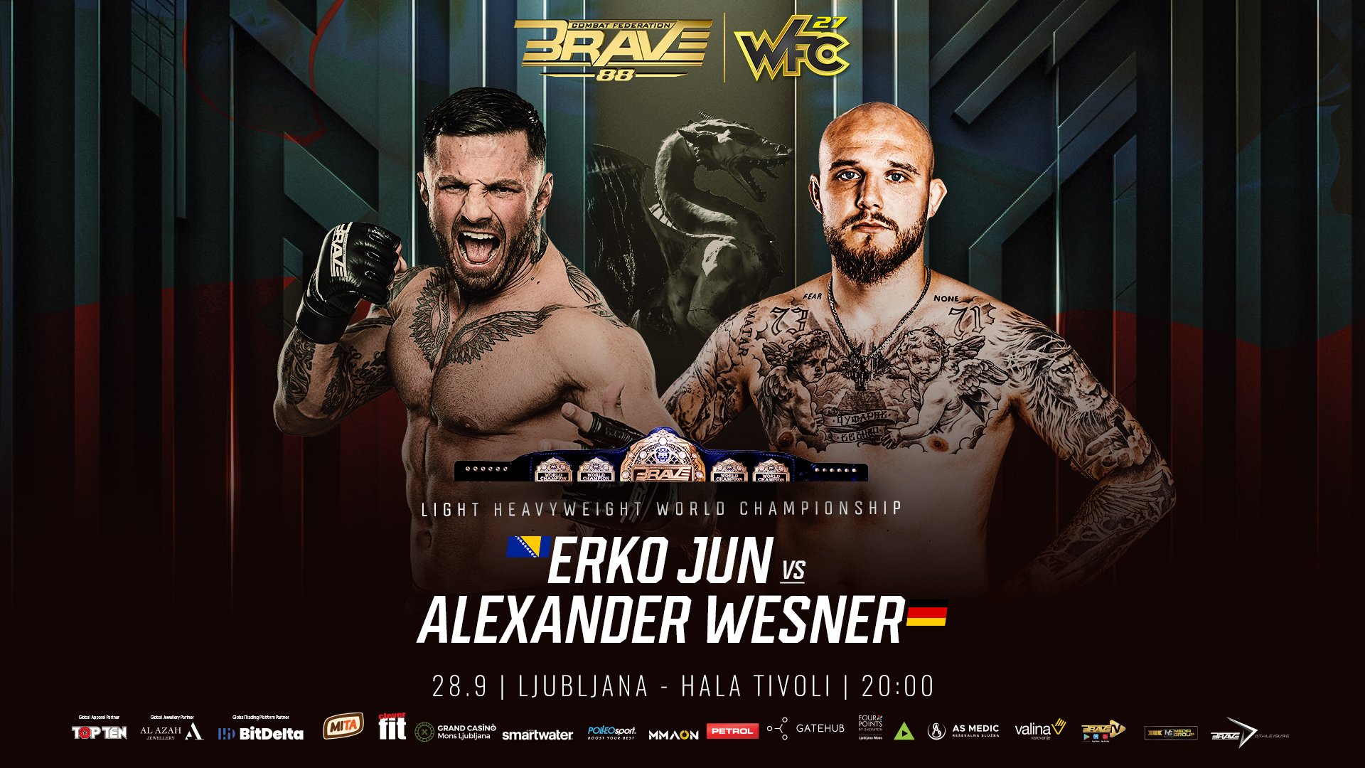 The biggest fight in BRAVE CF’s Light Heavyweight division goes down in Slovenia