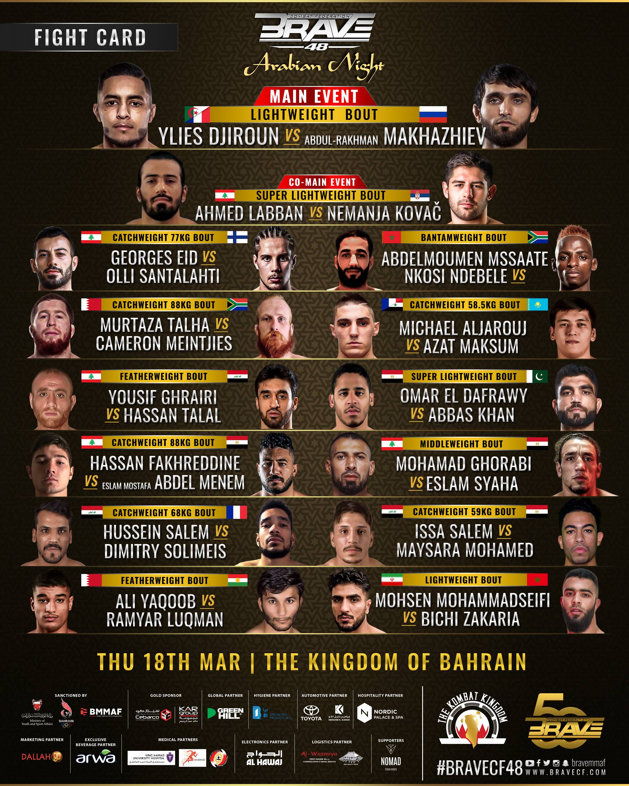 Murtaza Talha and Abbas Khan to Represent KHK MMA at Biggest Arabian Fight Night Ever, BRAVE CF 48
