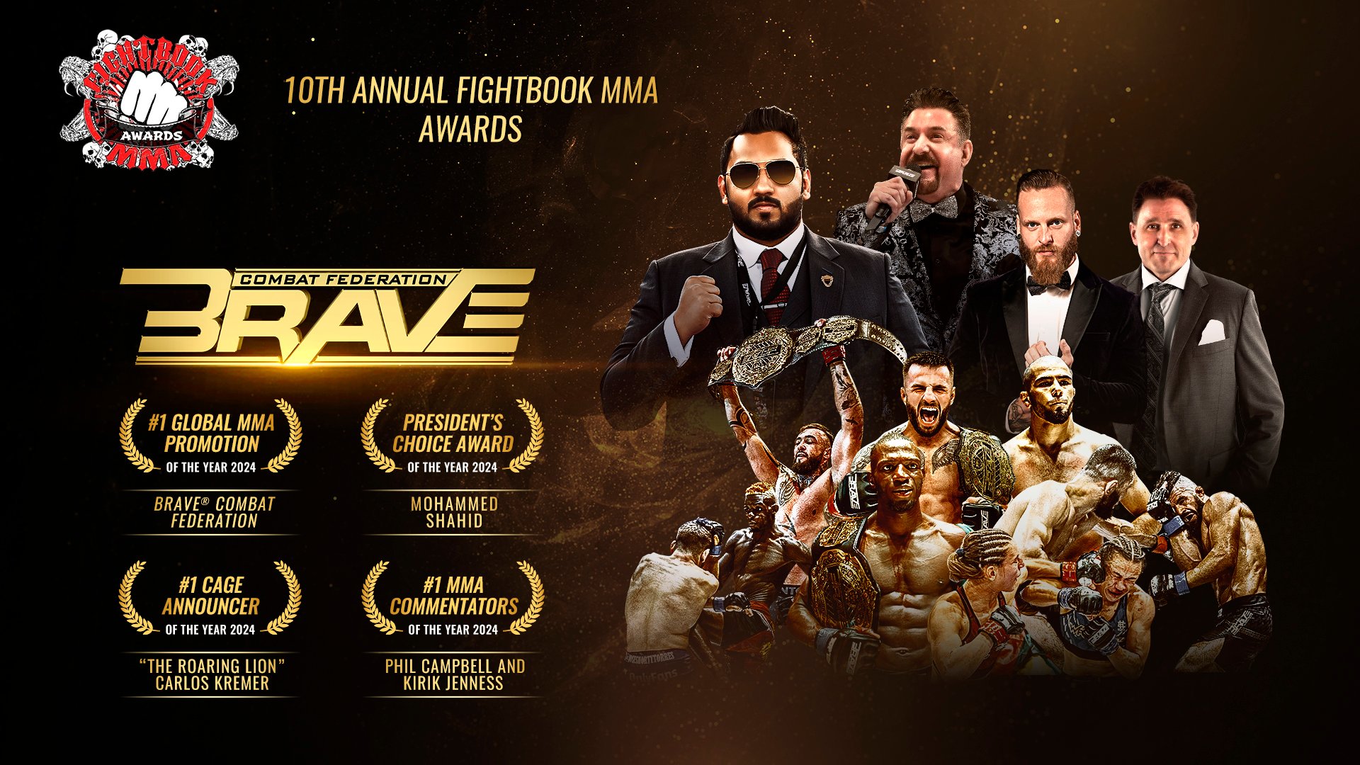 Bahrain’s BRAVE Combat Federation Dominates Fightbook Awards, Wins Global Promotion of the Year for 2024