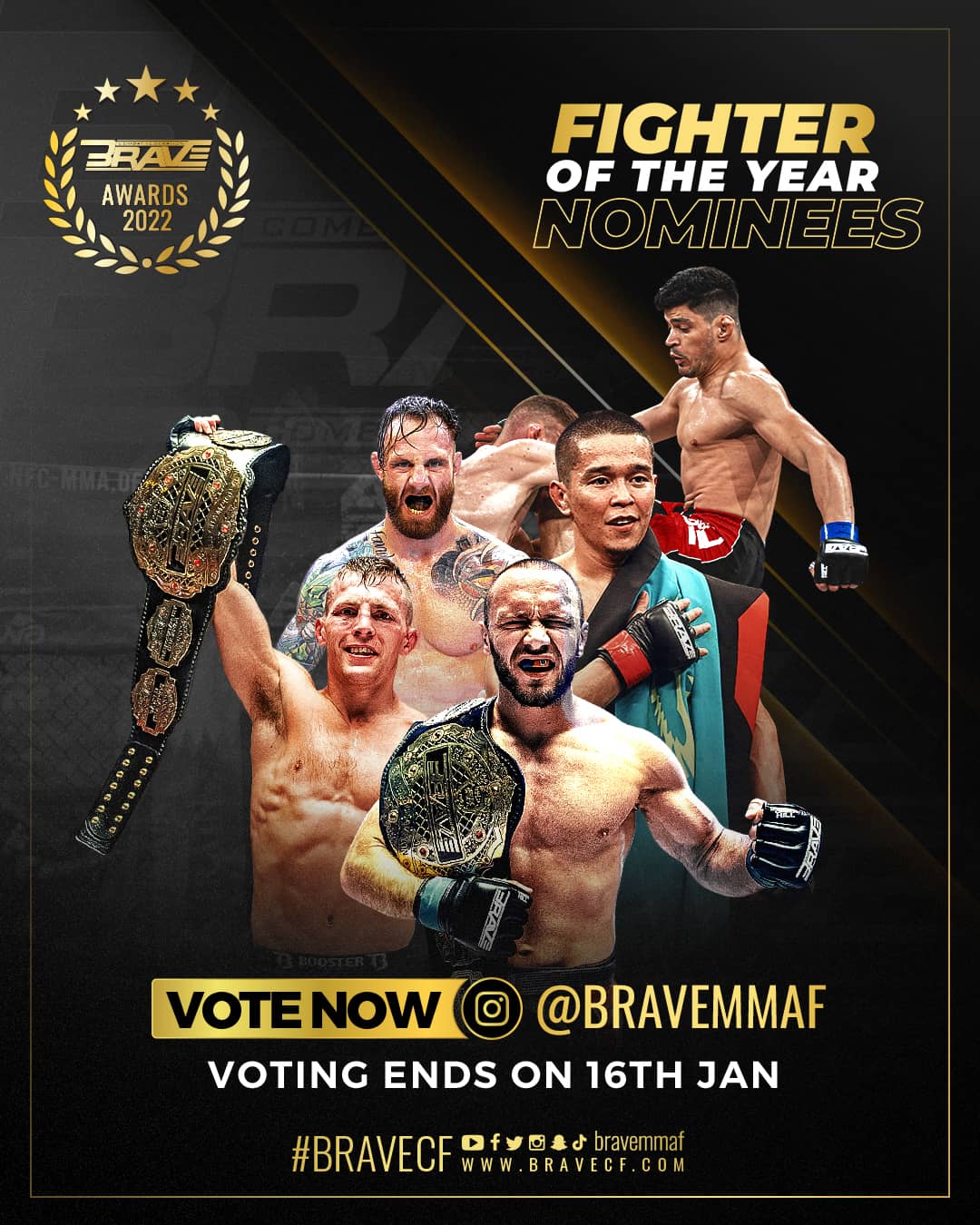 BRAVE CF announces FIGHTER OF THE YEAR nominees for 2022