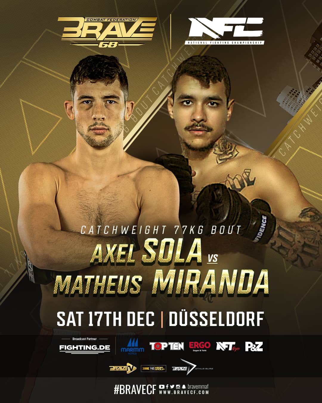 Two changes made to BRAVE CF 68 fight card as interim world title fight takes main event spot