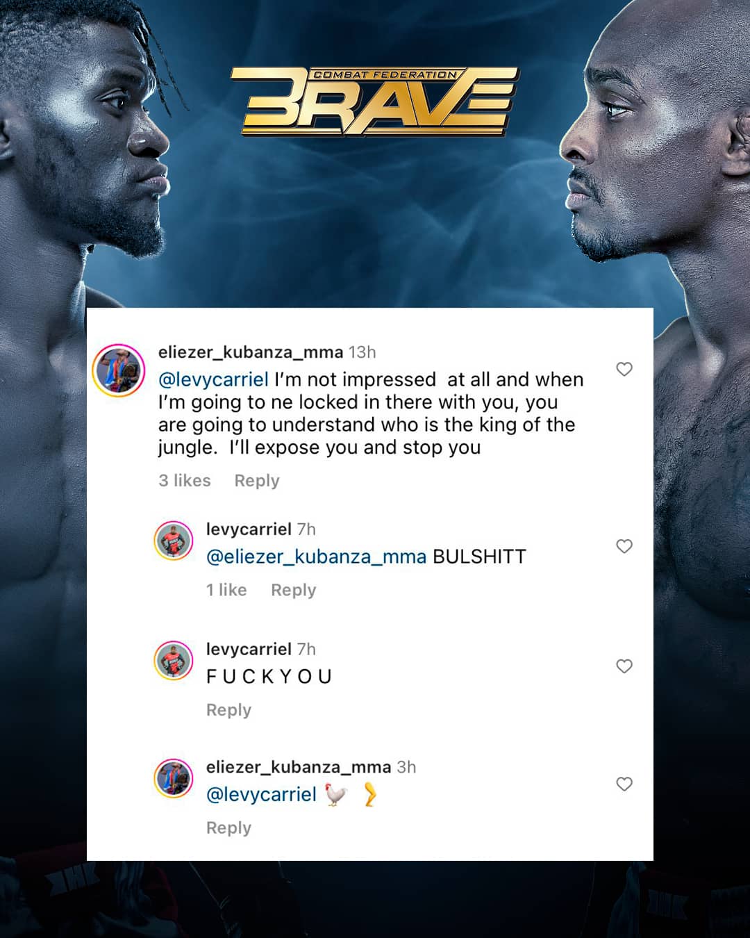 Levy Carriel and Eliezer Kubanza reignite their rivalry following BRAVE CF 74