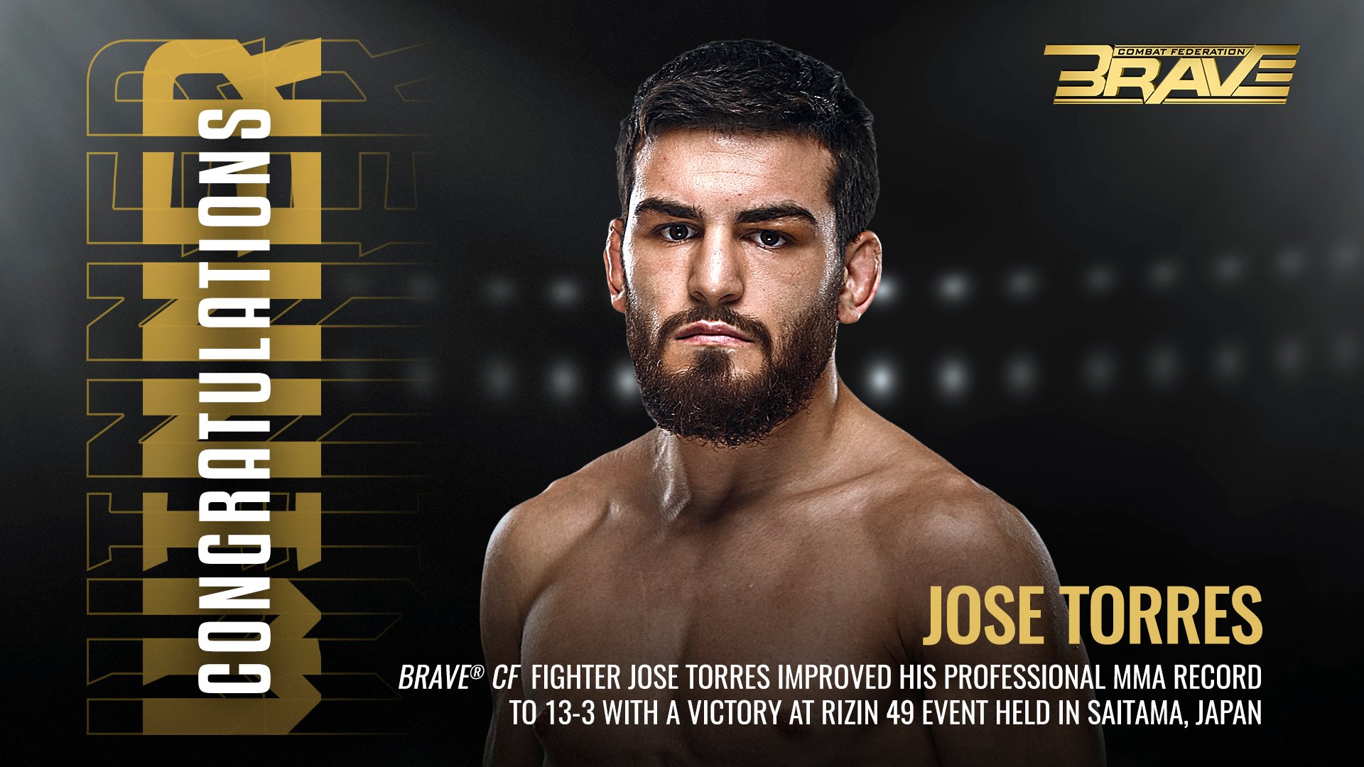 Former BRAVE CF champion Jose Torres secures huge win at RIZIN 49: DECADE event in Japan