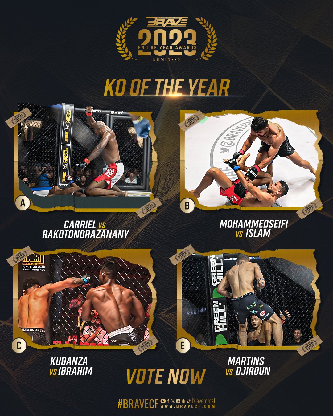 BRAVE CF Awards: viral flying kick KO among nominated in first category