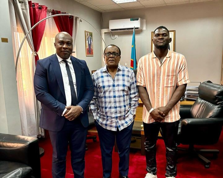 BRAVE CF African superstar Eliezer Kubanza welcomed by DR Congo Minister of Sports