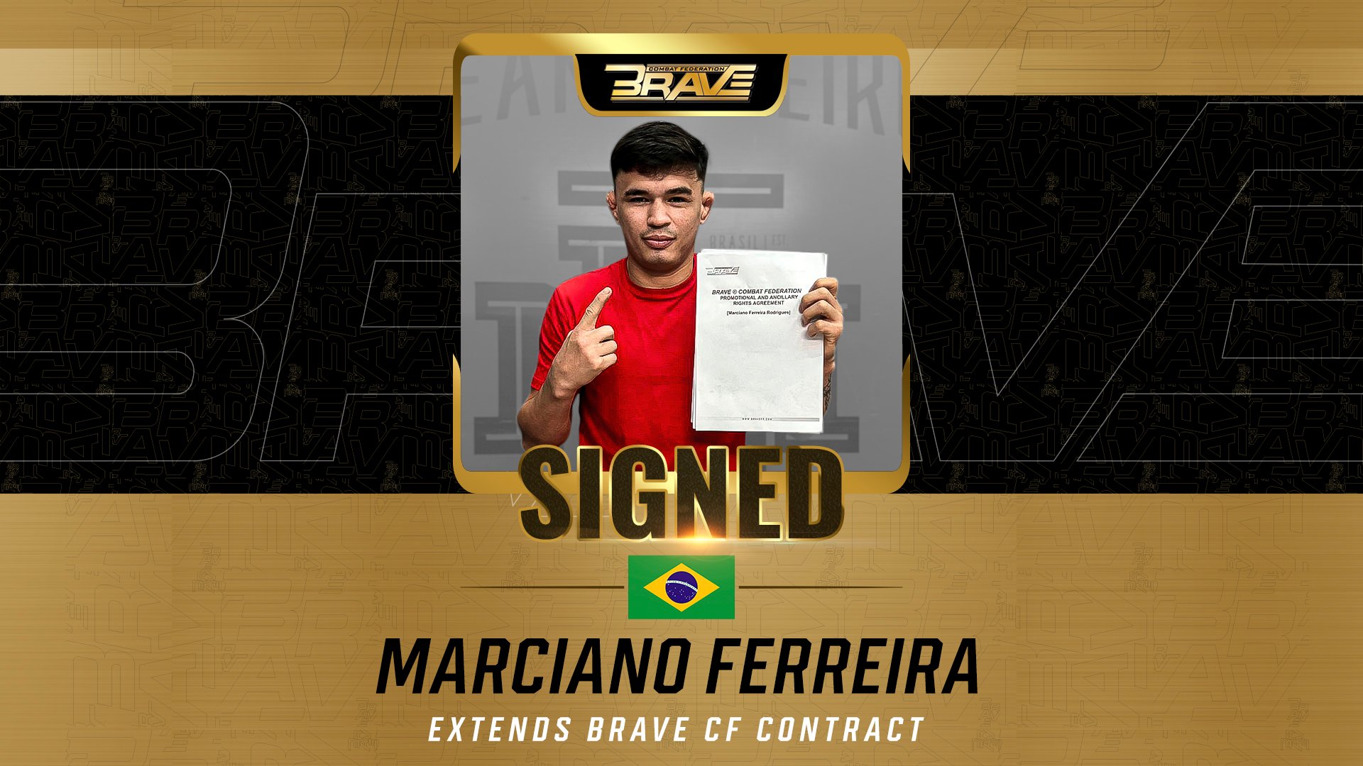 Brazilian Flyweight Sensation Marciano Ferreira Renews Contract with BRAVE CF