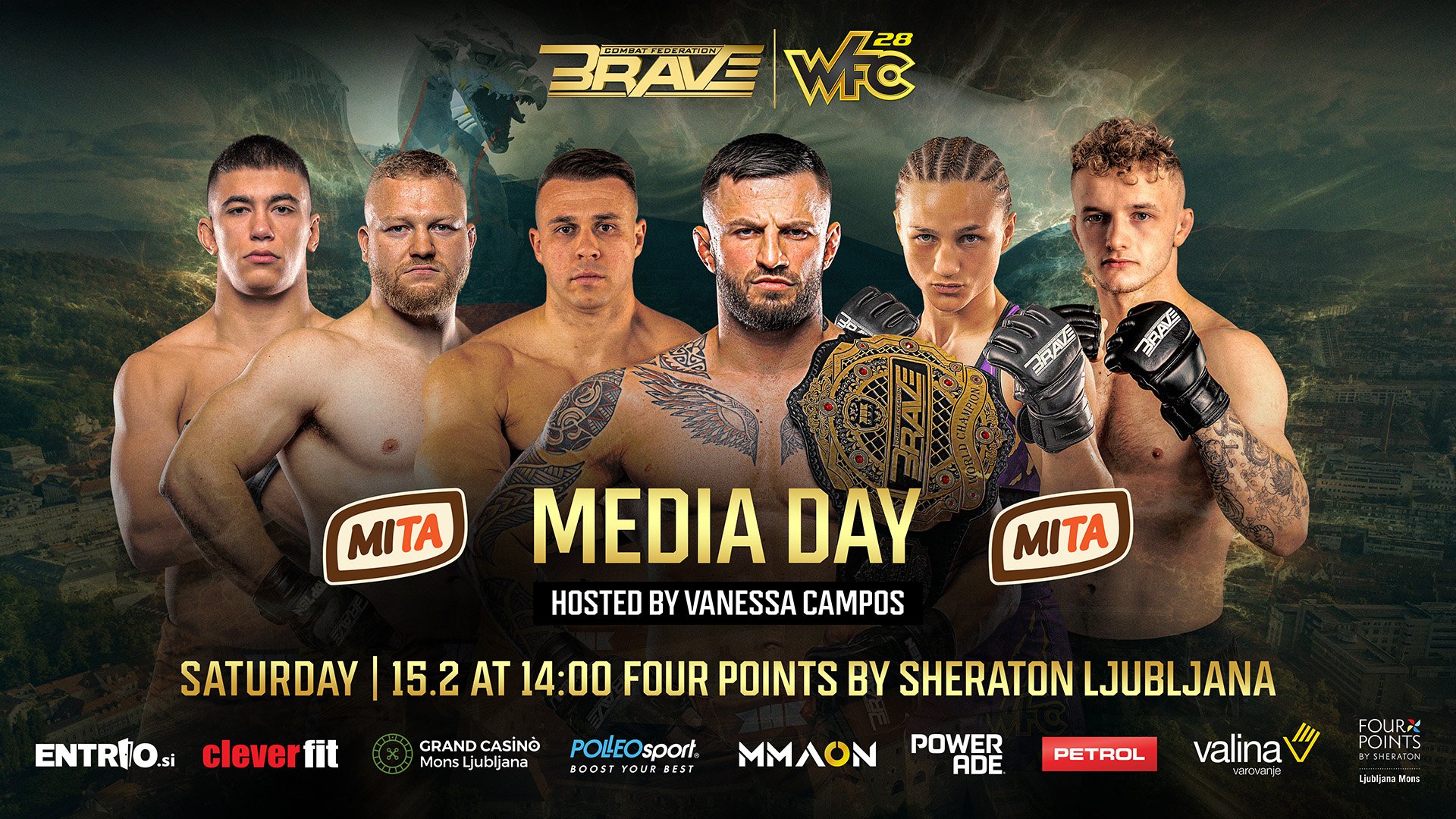 BRAVE Combat Federation and WFC To Host Media Day in Slovenia Ahead of Historic Event on June 7