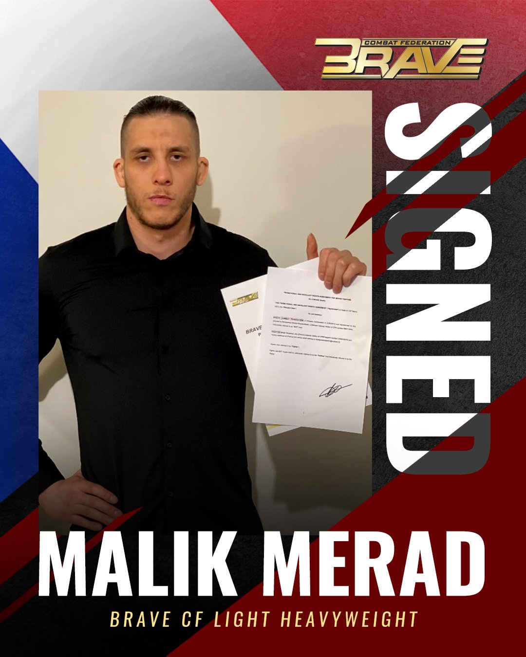 Top French Light Heavyweight Malik Merad joins BRAVE CF, plans to try Middleweight run