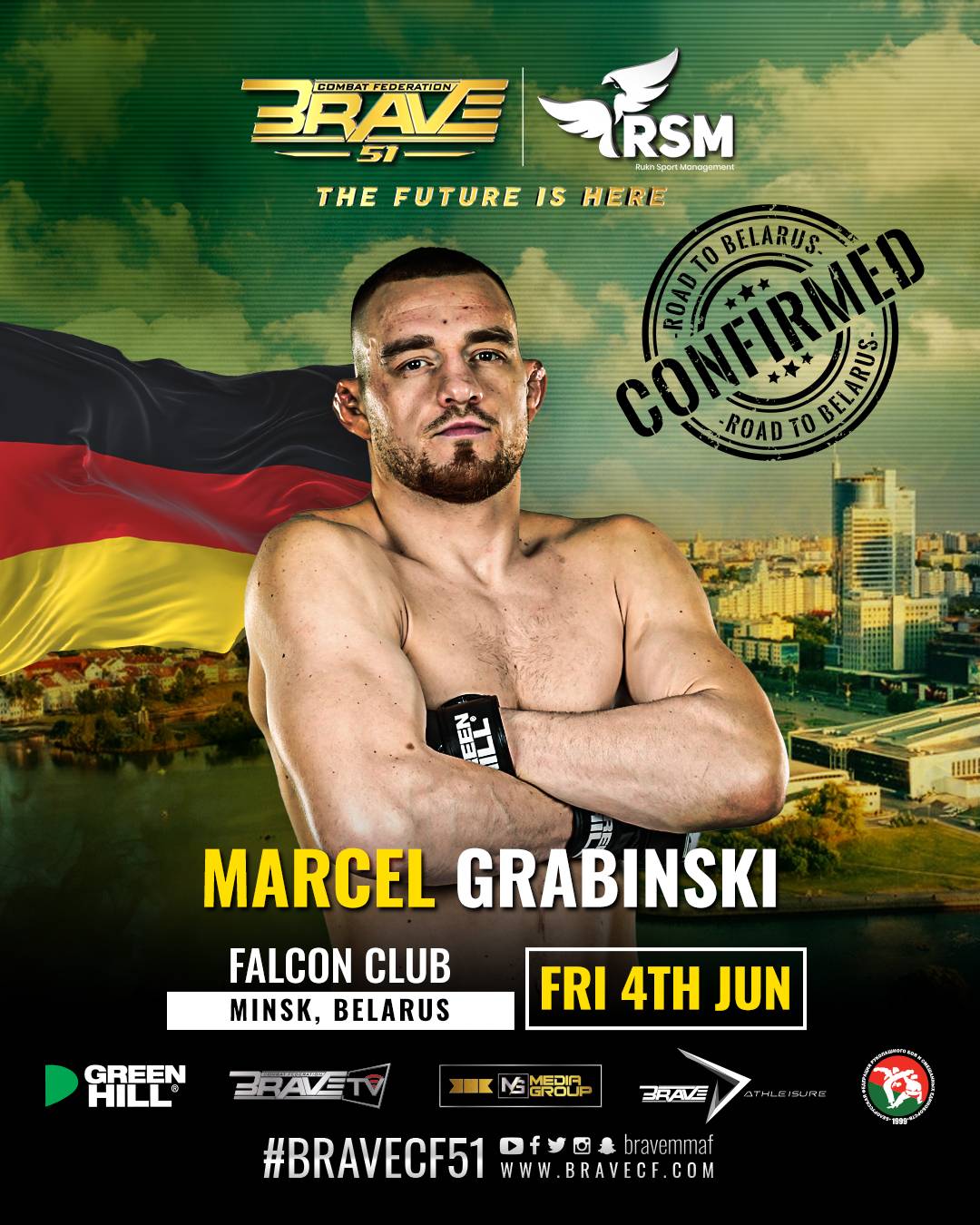 Grabinski, Bogatov and Mineiro among names confirmed for BRAVE CF 51, in Belarus