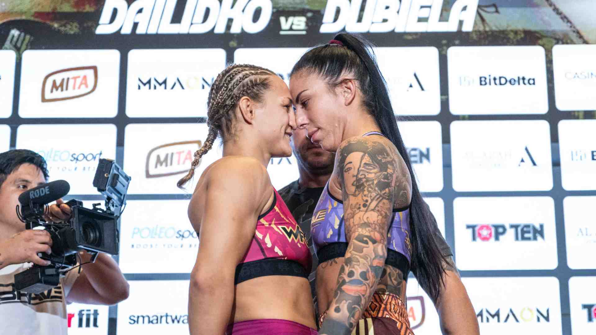 Fighters go head to head in tense moment to wrap up pre-fight rituals ahead of historic BRAVE CF 88