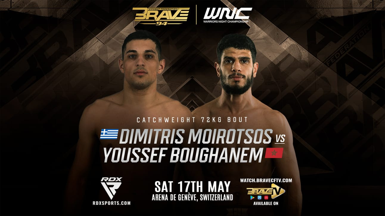 Muay Thai Legend Boughanem Faces Dimitris Moirotsos at BRAVE CF 94