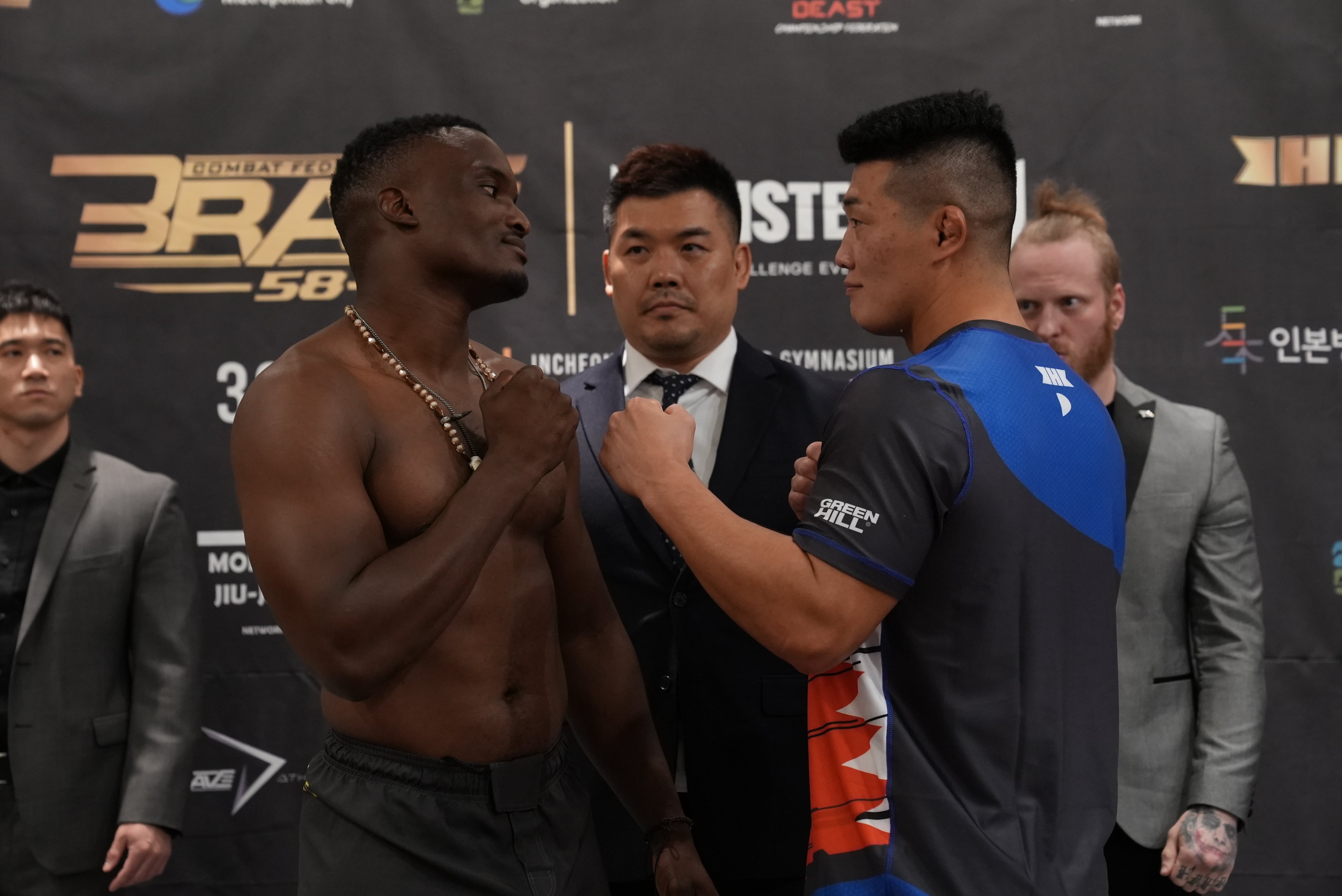 Intensity as BRAVE CF 58 fighters face off for last time before fight night in Korea