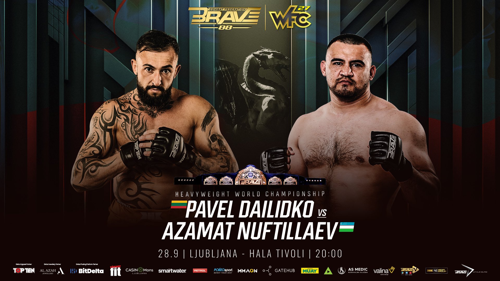 BRAVE Combat Federation to crown inaugural Heavyweight Champion at BRAVE CF 88 in Slovenia