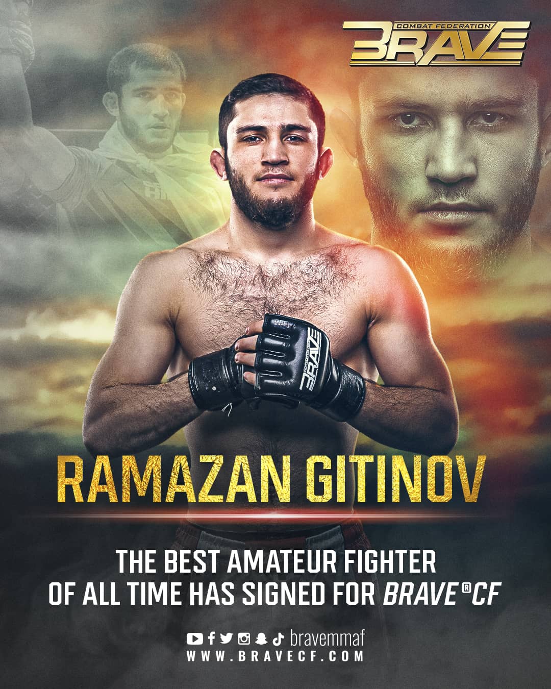 BRAVE Combat Federation signs Ramazan Gitinov, the best fighter in amateur MMA history