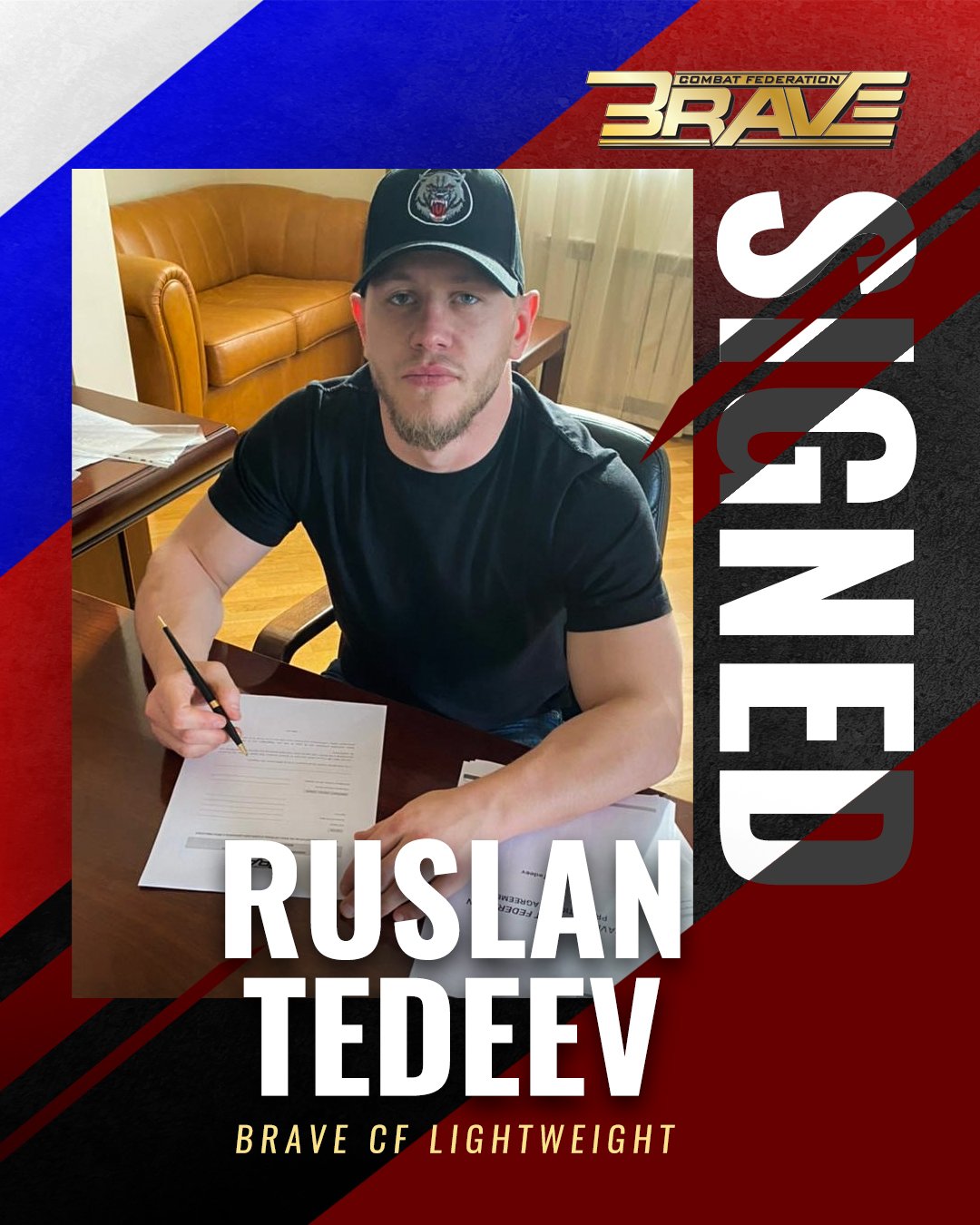 BRAVE CF Signs Combat Sambo World Cup Champion Ruslan Tedeev