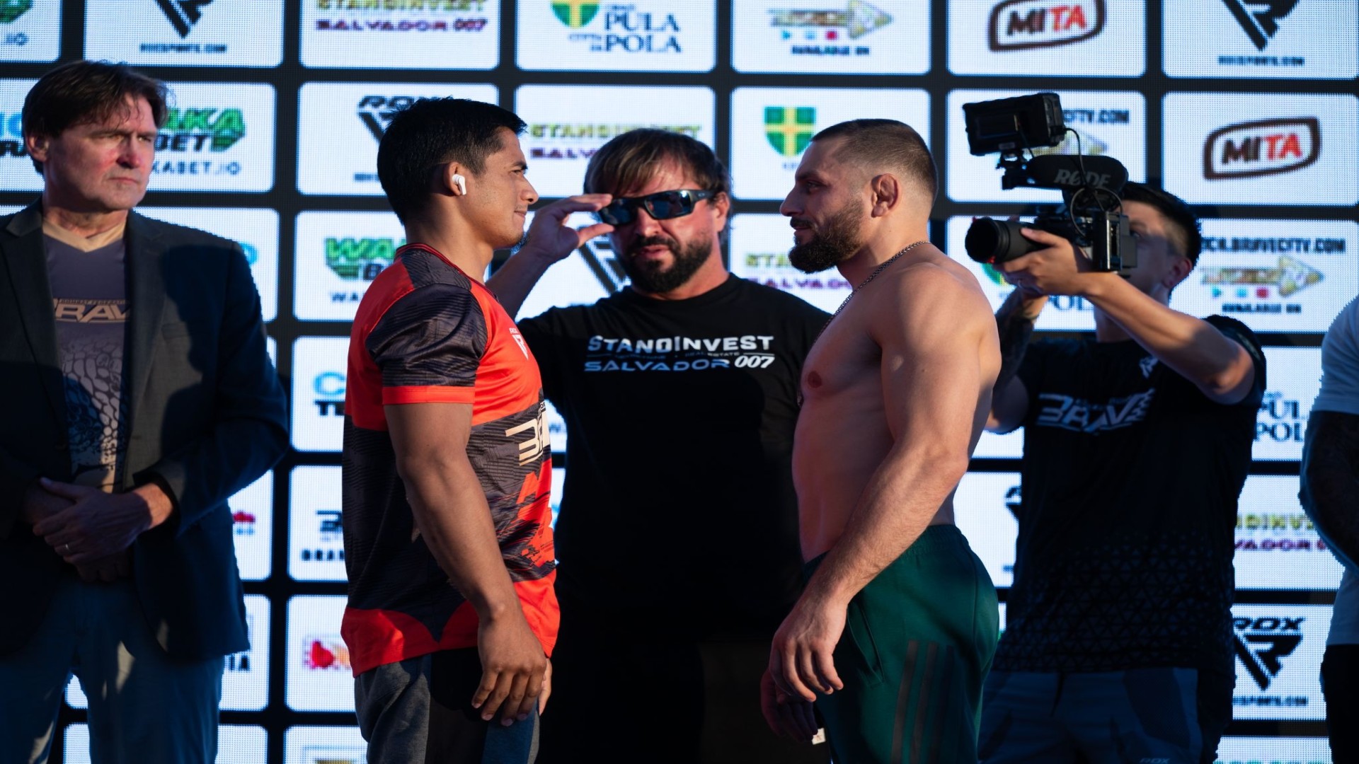 Stephen Loman faces off with Lasha Abramishvili ahead of their BRAVE CF 108 co-main event bout in Croatia