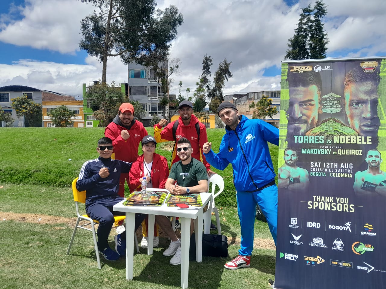 Jose Torres, Eduardo Mora and Edgar Torres give back to the students of Bogota, Colombia