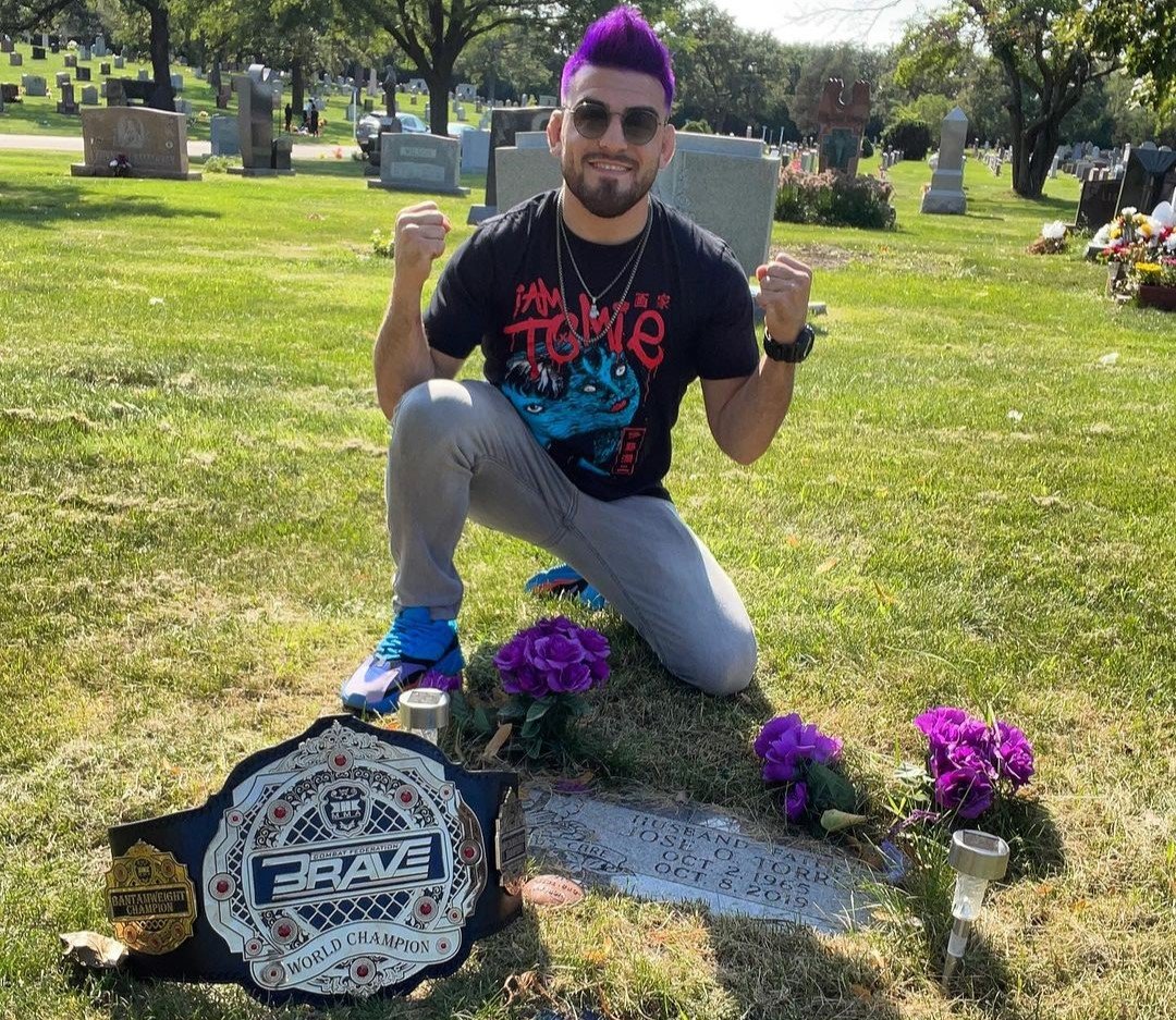 Hey dad, I did it Torres visits his fathers grave following emotional title win at BRAVE CF 73
