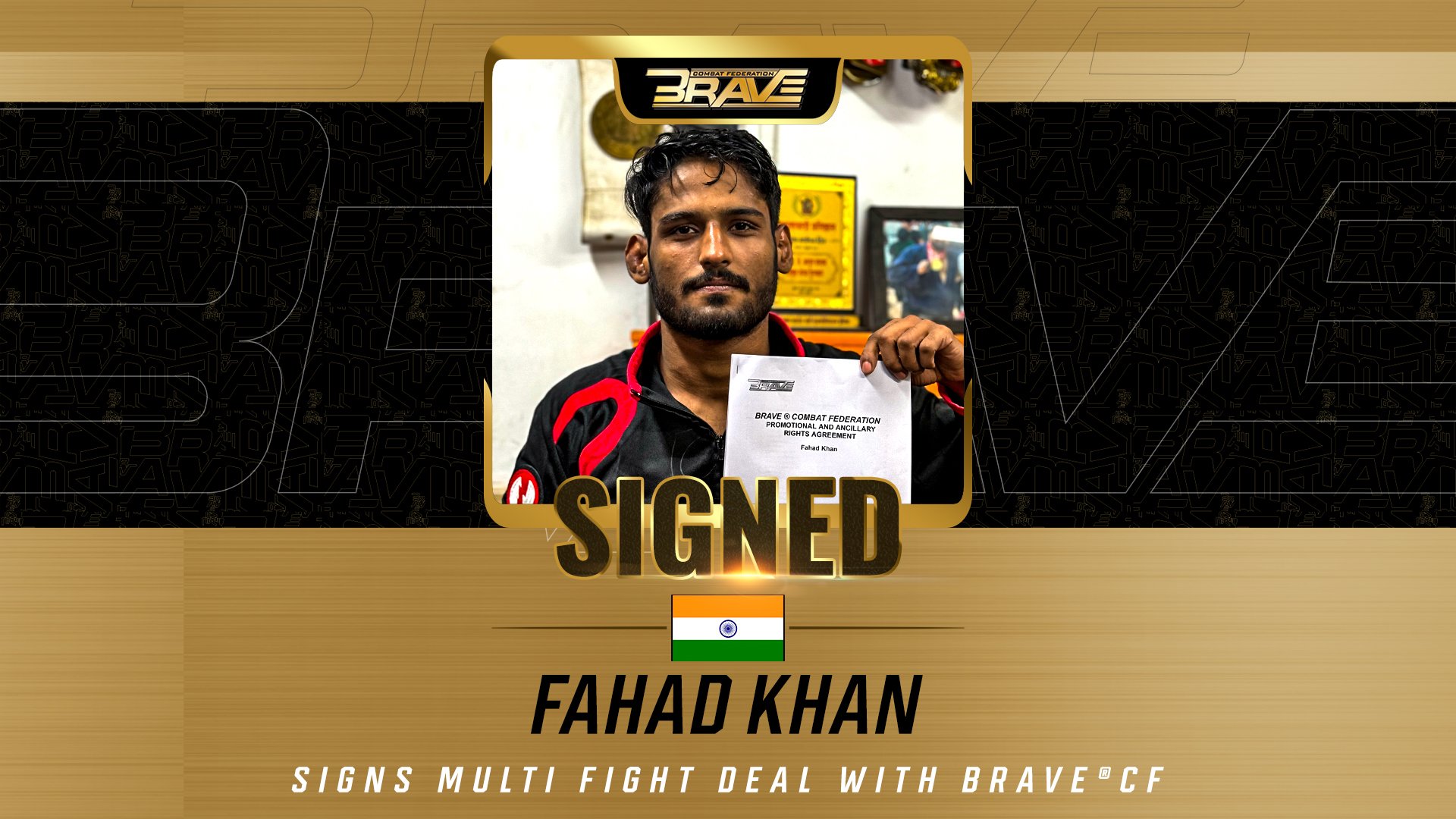 Indian Flyweight Fahad Khan Inks Multi-Fight Deal with BRAVE Combat Federation