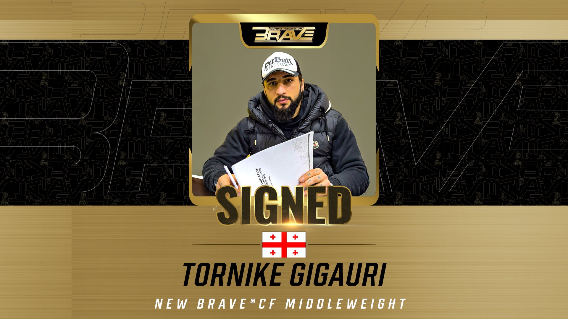 Undefeated Georgian Middleweight Tornike Gigauri signs with BRAVE Combat Federation